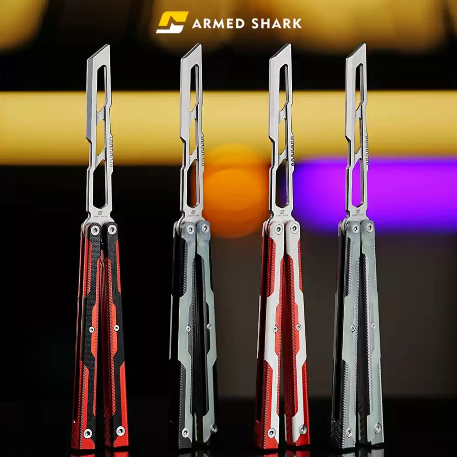 ARMED SHARK Ajax Balisong Trainer 7075 Aluminum +G10 Handle - Image 5