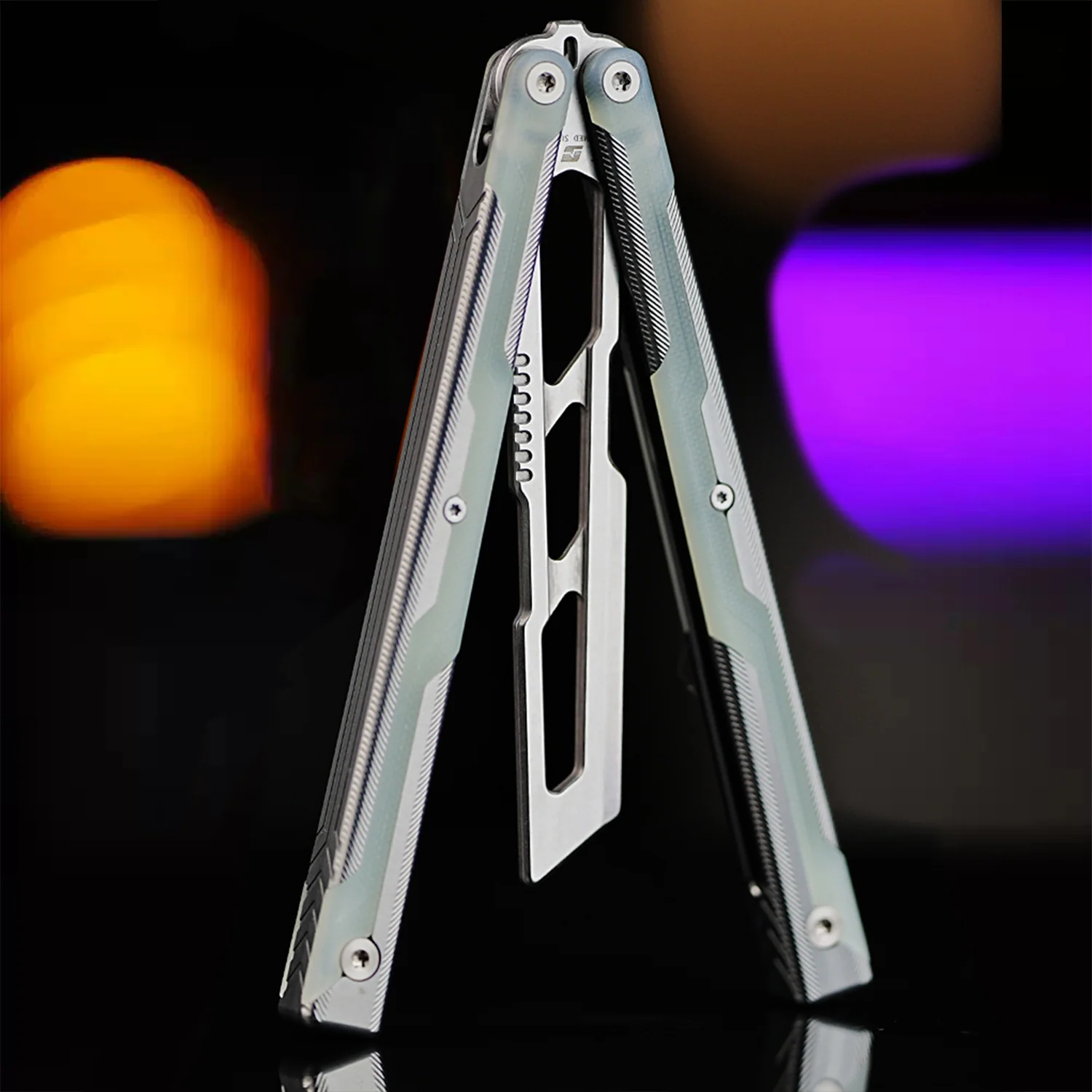 ARMED SHARK Ajax Balisong Trainer 7075 Aluminum +G10 Handle - Image 7