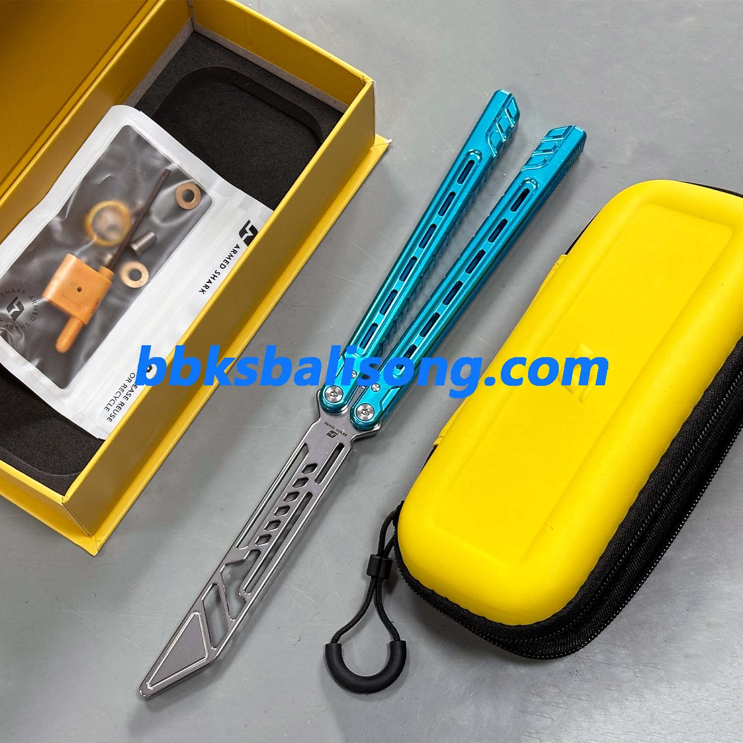 ARMED SHARK Athena Balisong Trainer 7075 Aluminum - Image 8