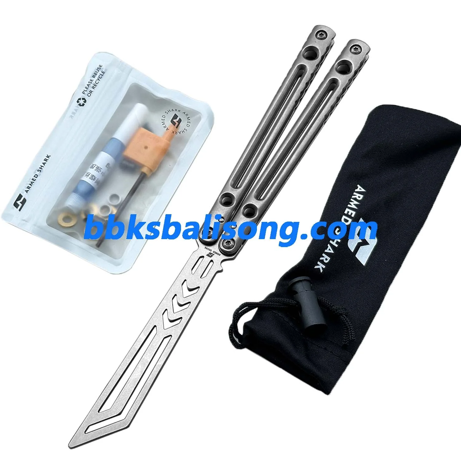 ARMED SHARK Danger Wanderer Balisong Trainer Bushings System Stainless steel Handle - Image 18