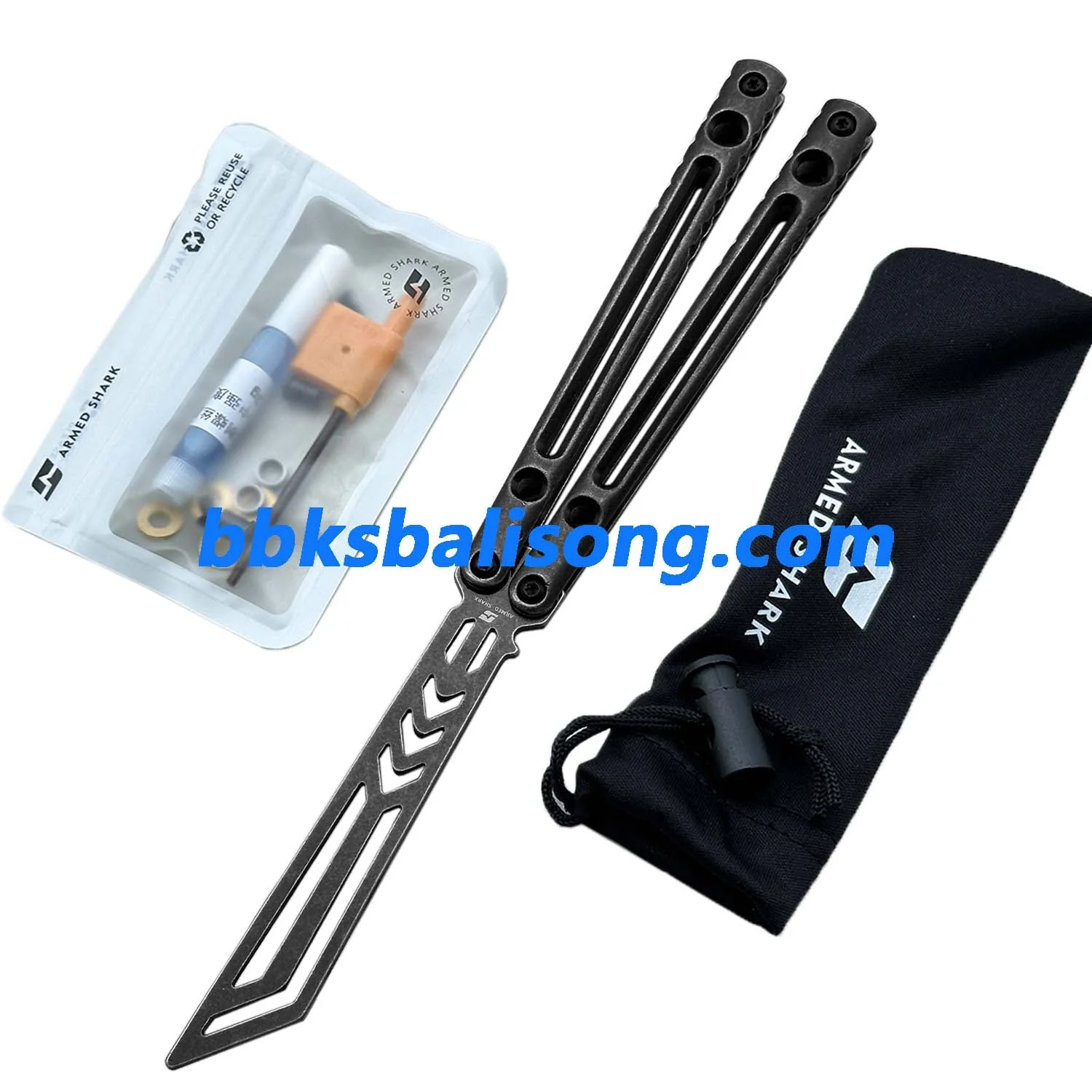 ARMED SHARK Danger Wanderer Balisong Trainer Bushings System Stainless steel Handle - Image 19