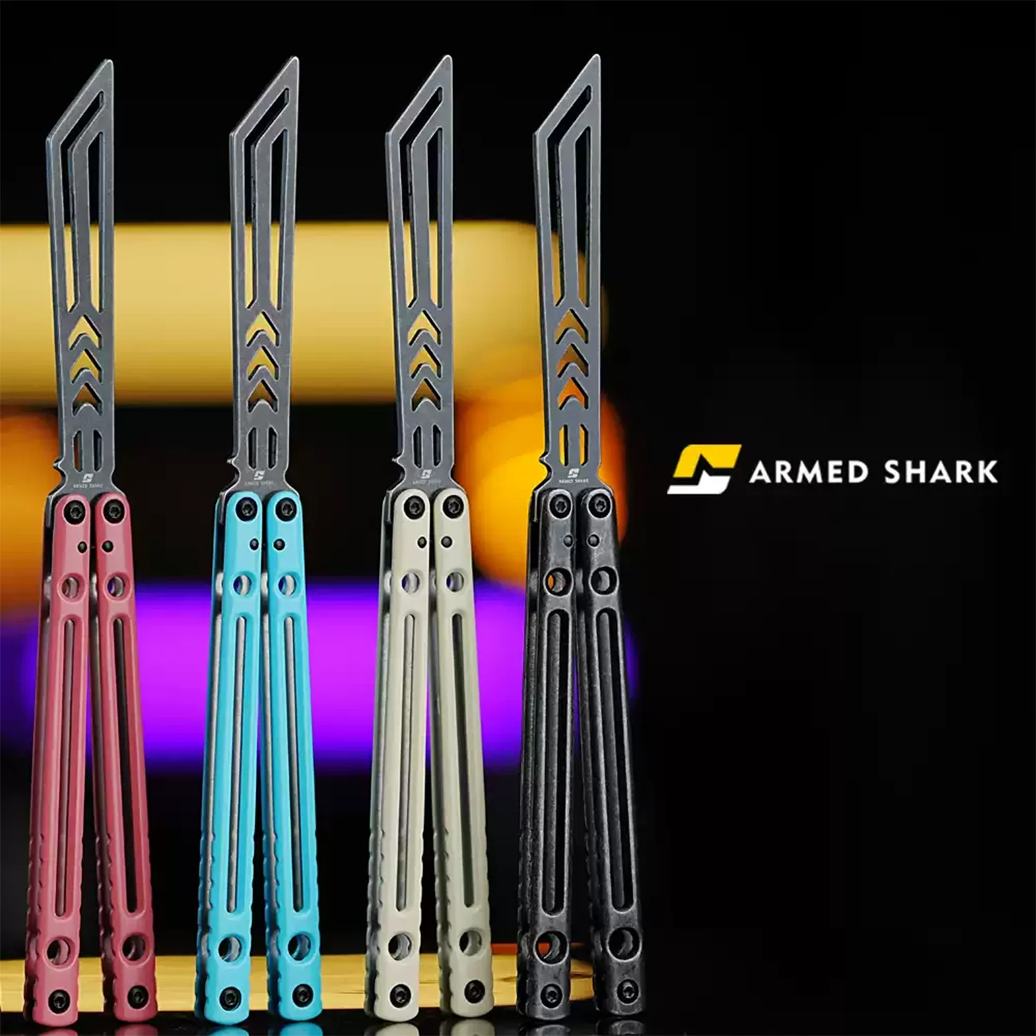 ARMED SHARK Danger Wanderer Balisong Trainer Bushings System Stainless steel Handle - Image 2