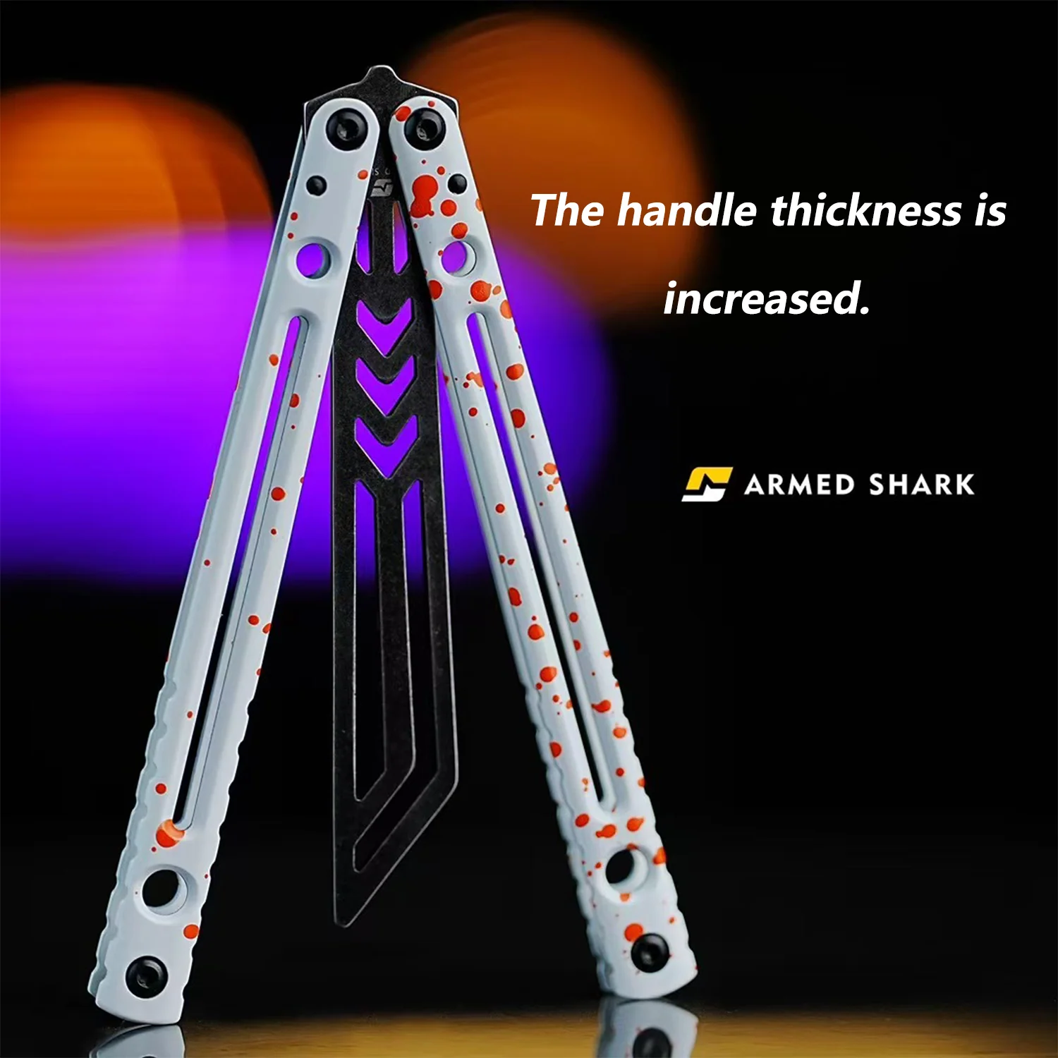 ARMED SHARK Danger Wanderer Balisong Trainer Bushings System Stainless steel Handle - Image 28