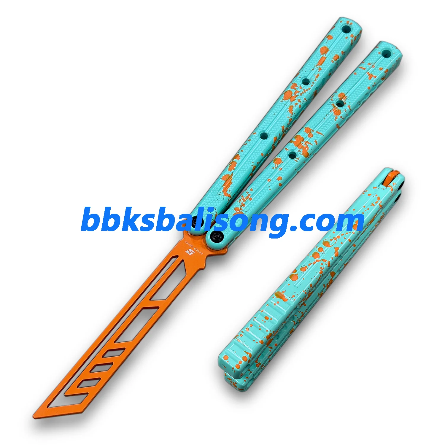 ARMED SHARK Krake Raken (Kraken) V3 Balisong Clone 7075 Aluminum Handle - Image 44