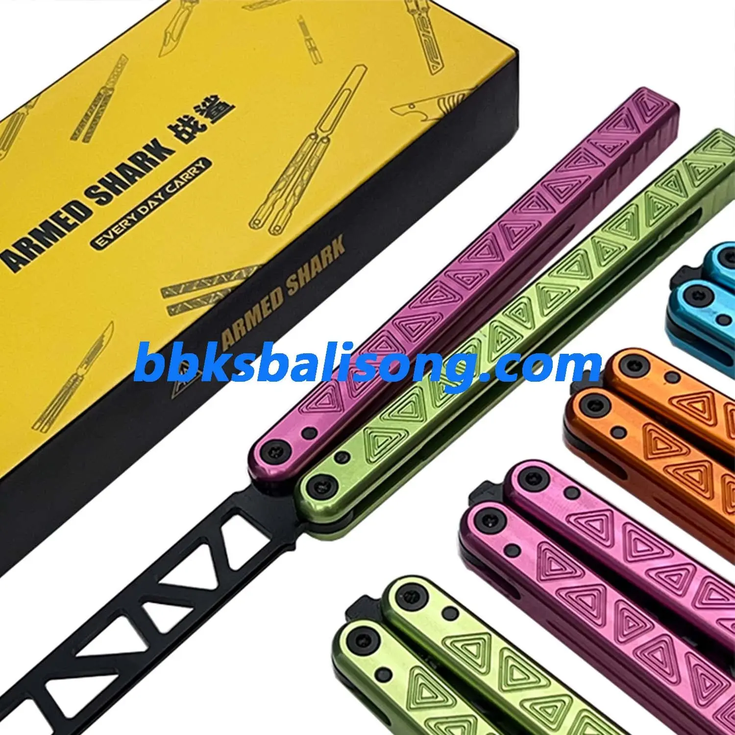 ARMED SHARK Glidr Original 4 Balisong Clone 7075 Aluminum Handle - Image 9