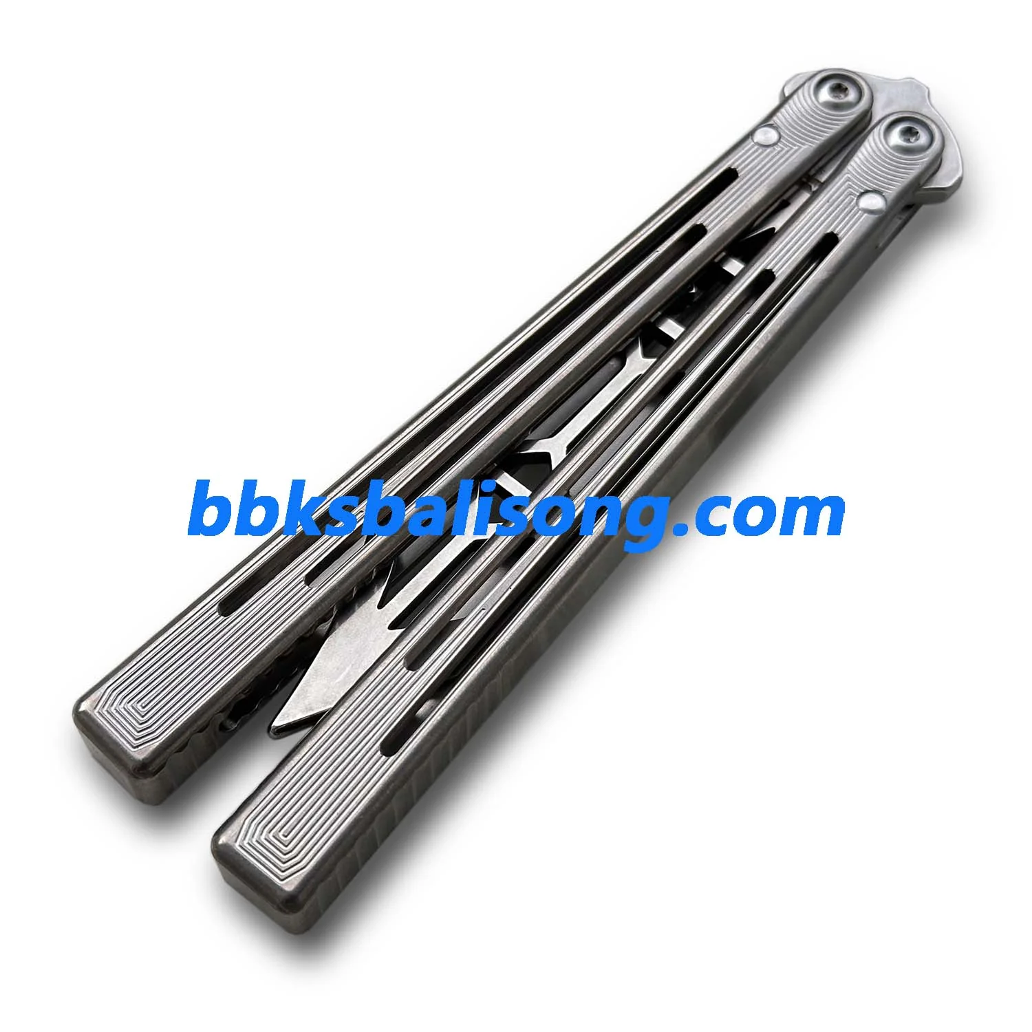ARMED SHARK Gold Dust Replicant Balisong Clone Titanium Handle - Image 2