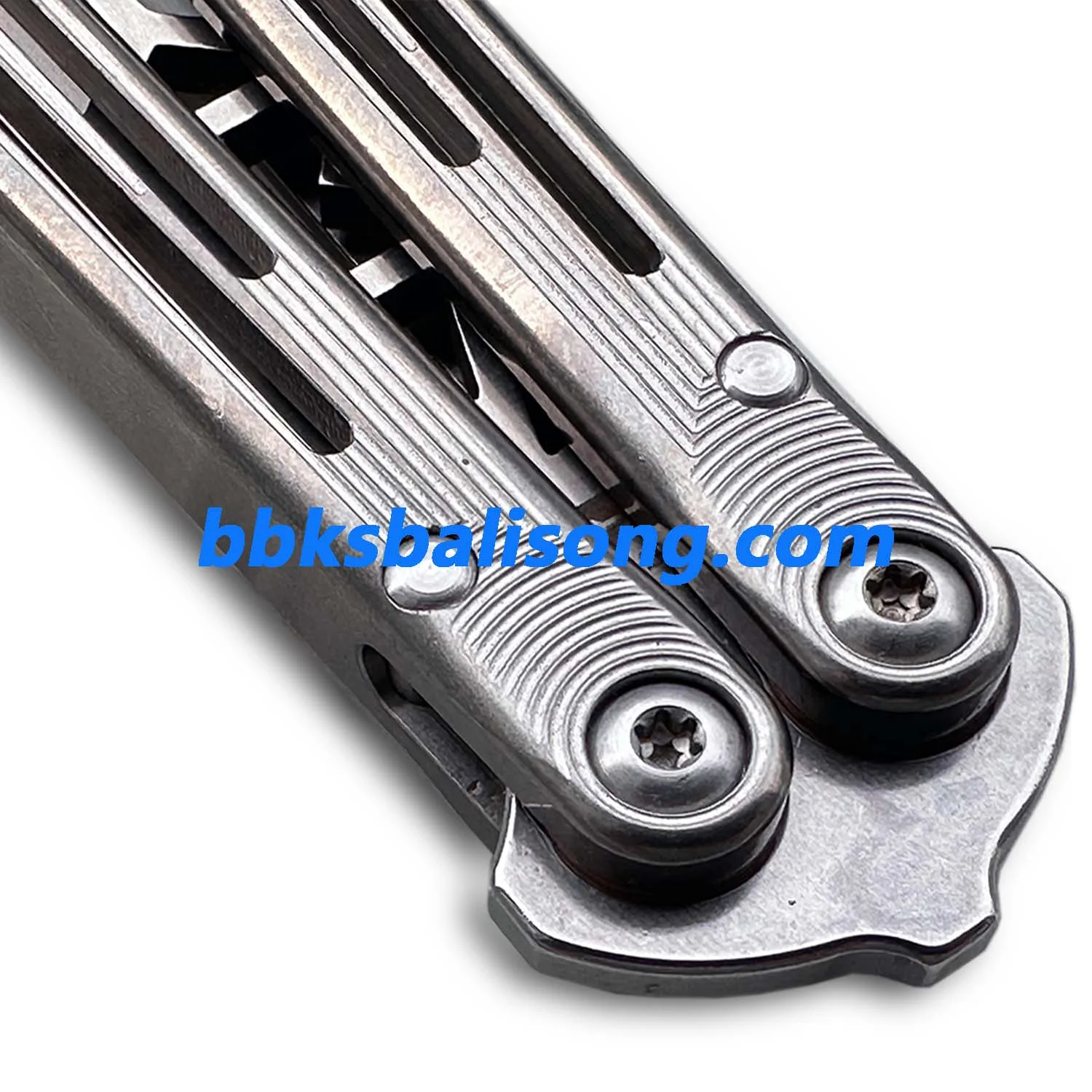 ARMED SHARK Gold Dust Replicant Balisong Clone Titanium Handle - Image 4