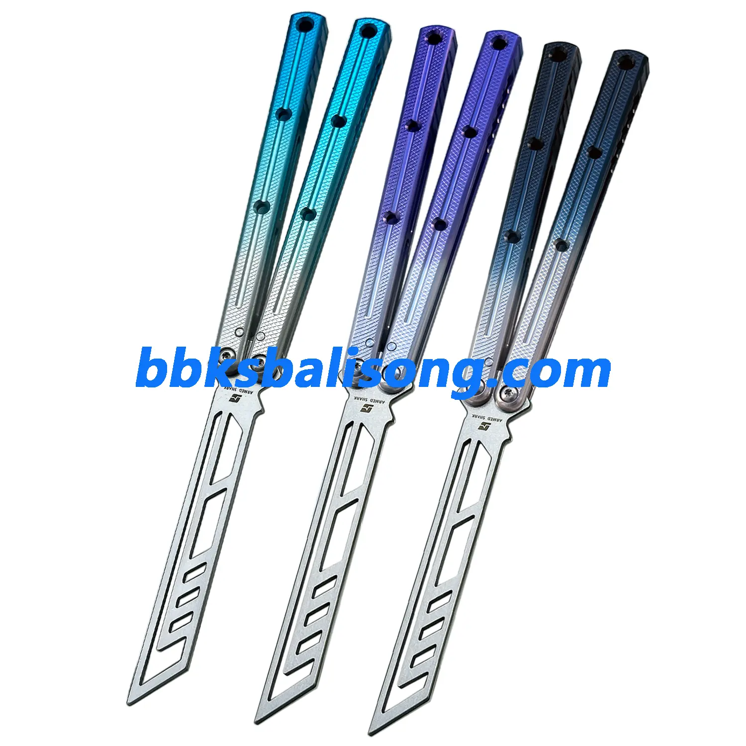 ARMED SHARK Krake Raken (Kraken) V3 Balisong Clone 7075 Aluminum Handle - Image 17