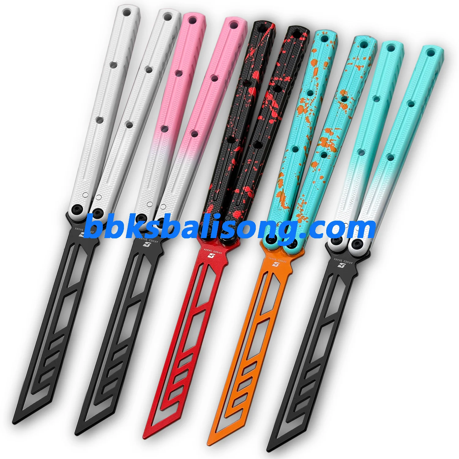 ARMED SHARK Krake Raken (Kraken) V3 Balisong Clone 7075 Aluminum Handle - Image 3