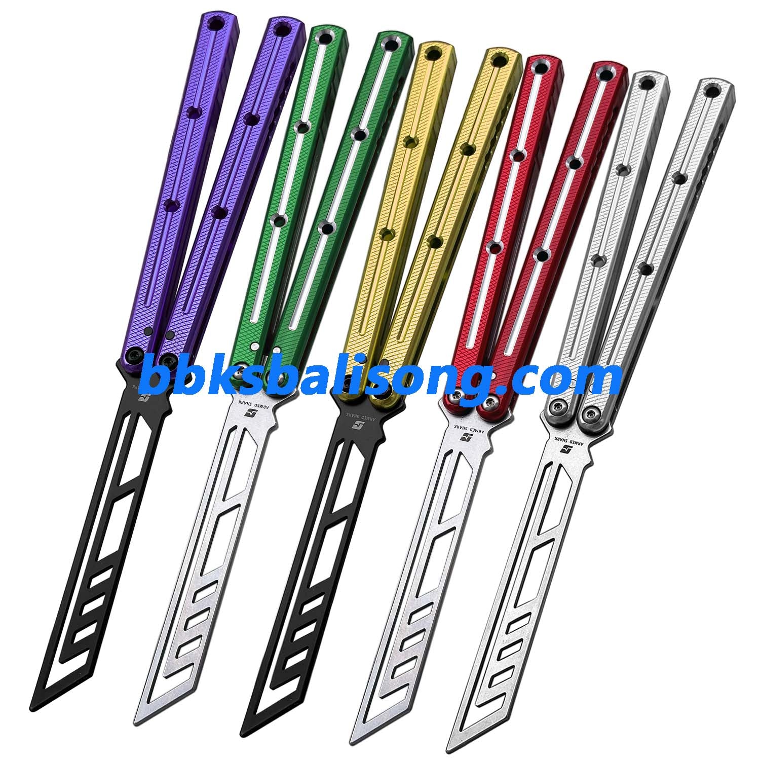 ARMED SHARK Krake Raken (Kraken) V3 Balisong Clone 7075 Aluminum Handle - Image 4