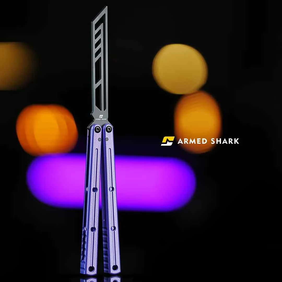 ARMED SHARK Krake Raken (Kraken) V3 Balisong Clone 7075 Aluminum Handle - Image 63