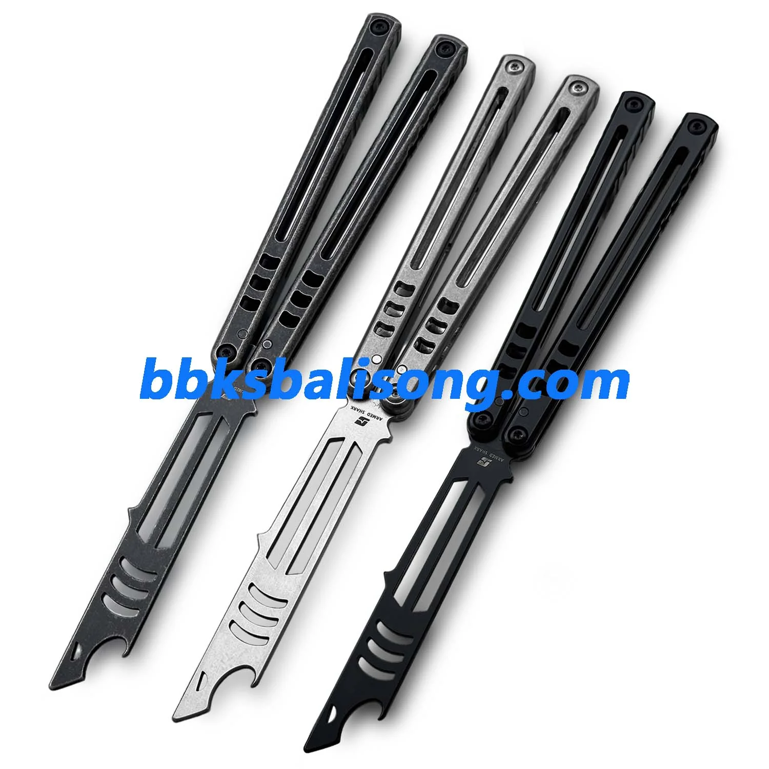 ARMED SHARK Madko Balisong Trainer Clone Titanium Handle