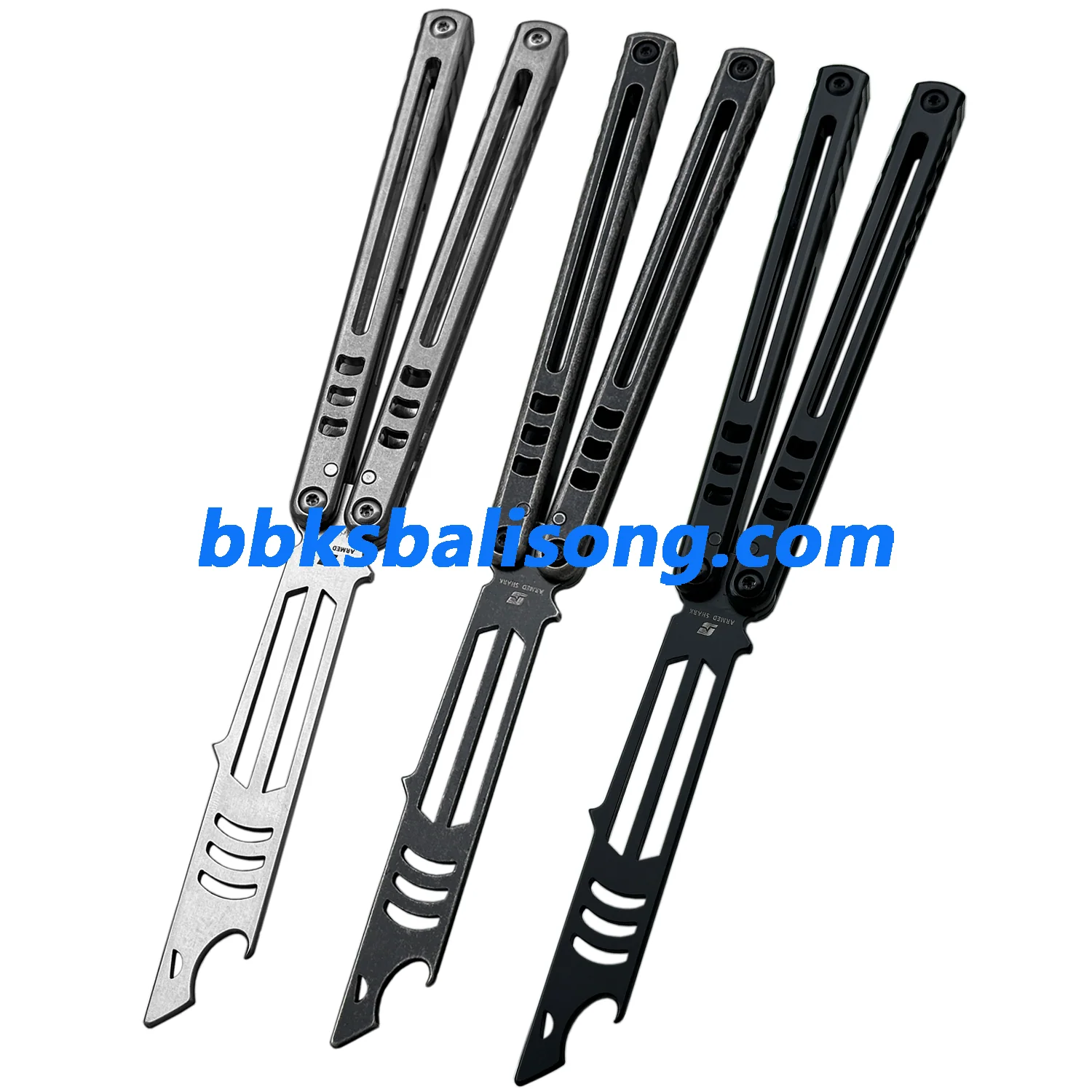 ARMED SHARK Madko Balisong Trainer Clone Titanium Handle - Image 11