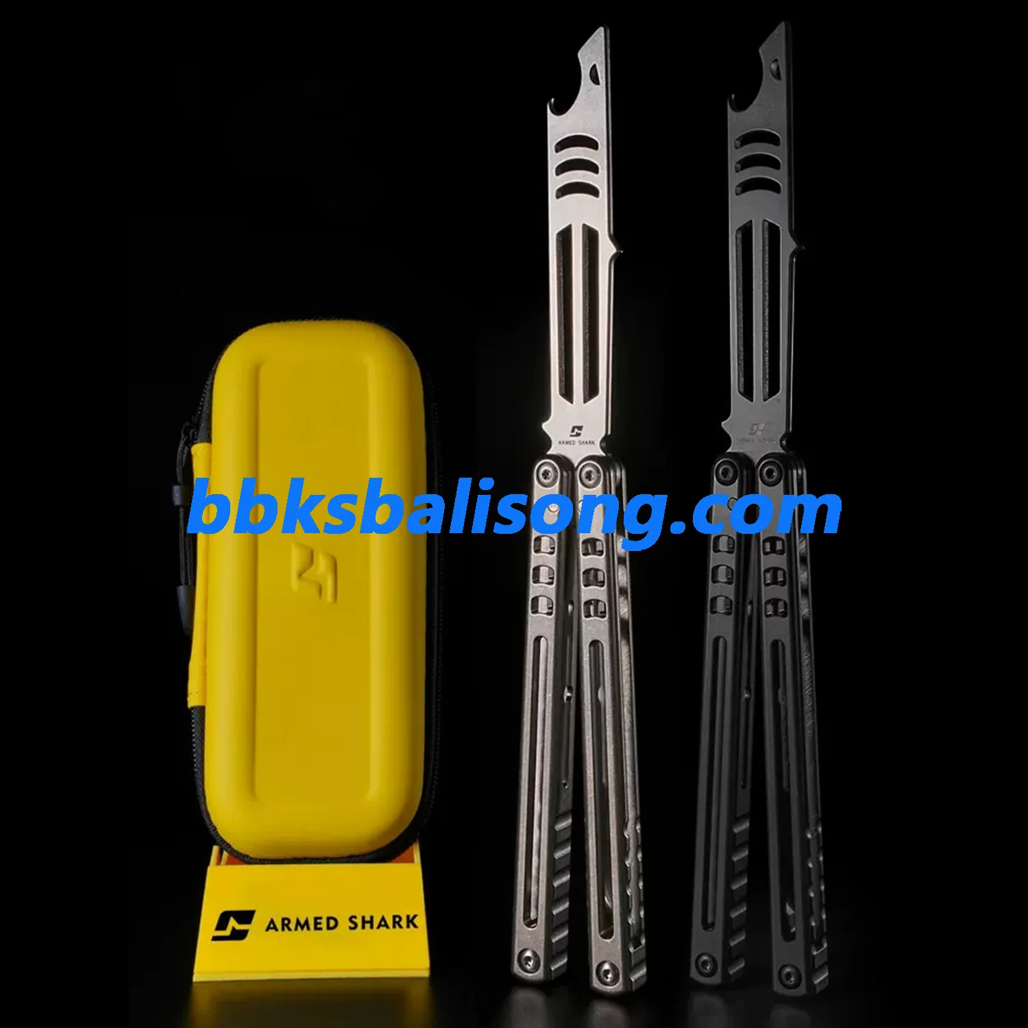 ARMED SHARK Madko Balisong Trainer Clone Titanium Handle - Image 14