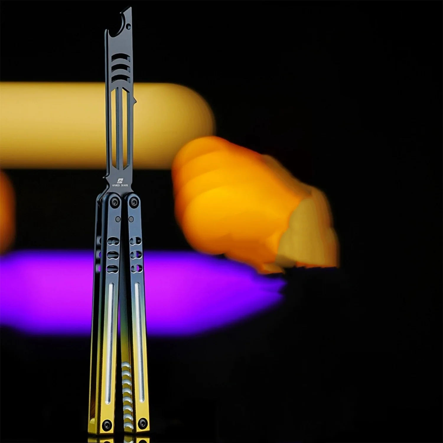 ARMED SHARK Mako V5 Balisong Clone Bottle Opener 6061 Aluminum - Image 24