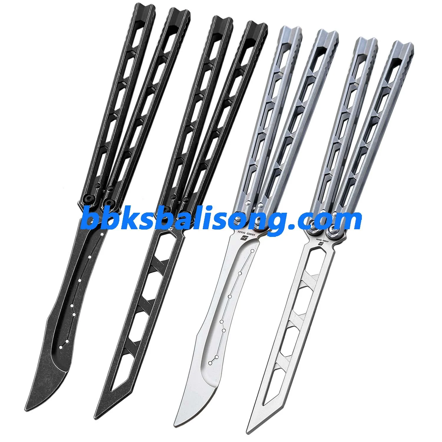 ARMED SHARK Prism Balisong Stainless Steel Handle Bushing System - Image 2