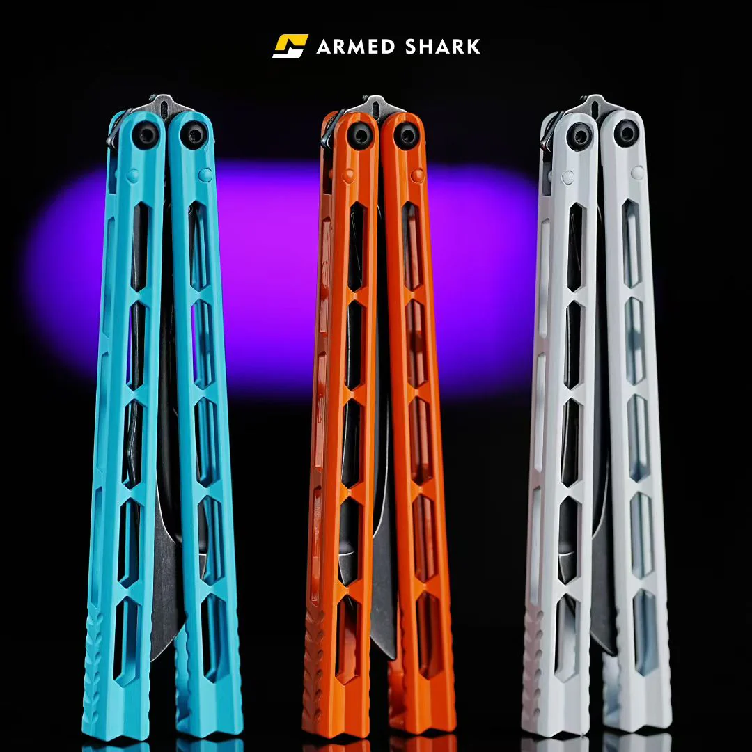 ARMED SHARK Prism Balisong Stainless Steel Handle Bushing System - Image 4