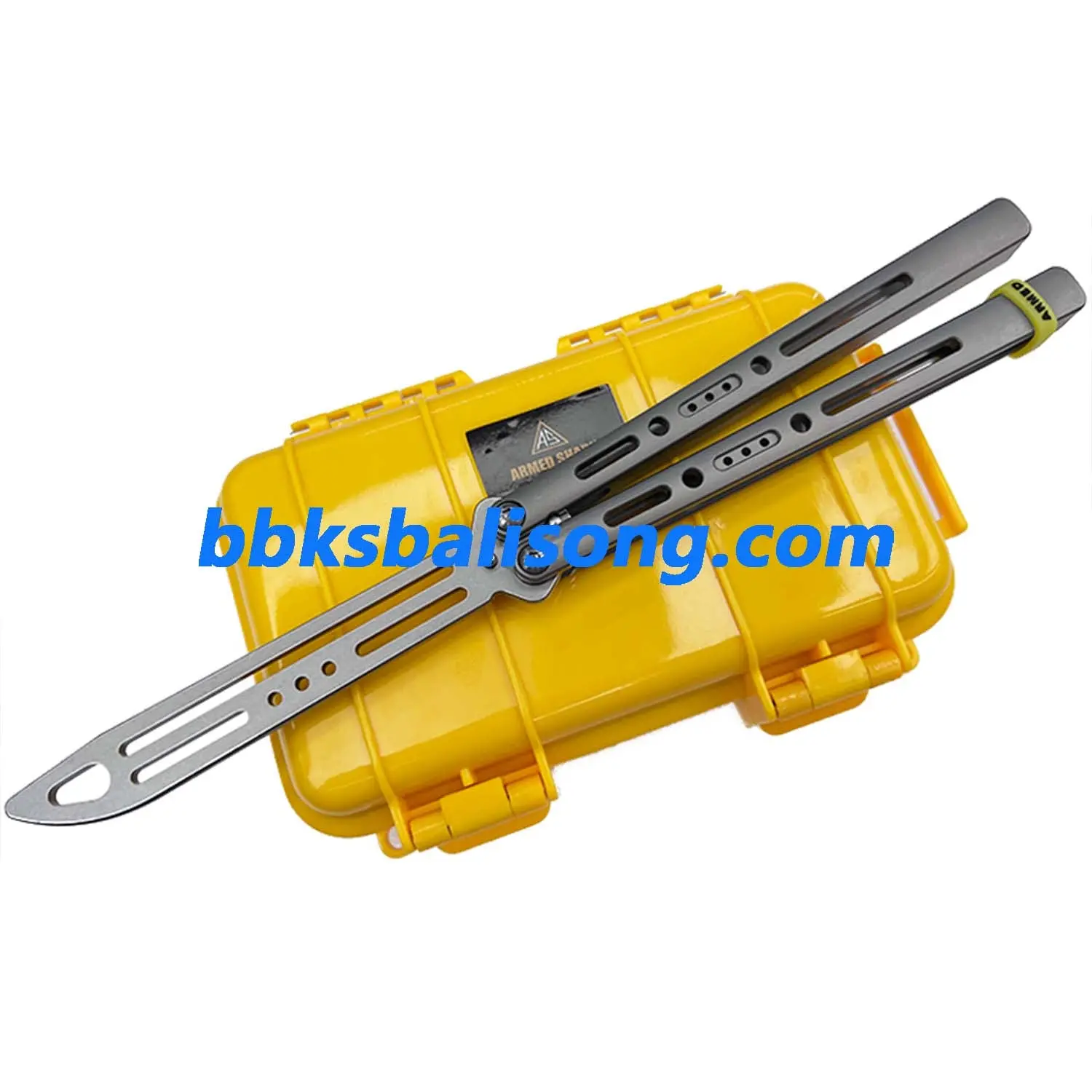 ARMED SHARK Sentinel Balisong Clone Titanium Handle - Image 8