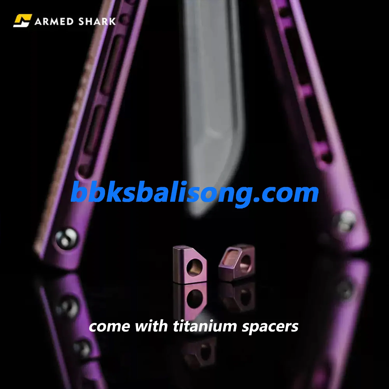 ARMED SHARK Sentinel V2 Balisong Clone Titanium Handle - Image 4