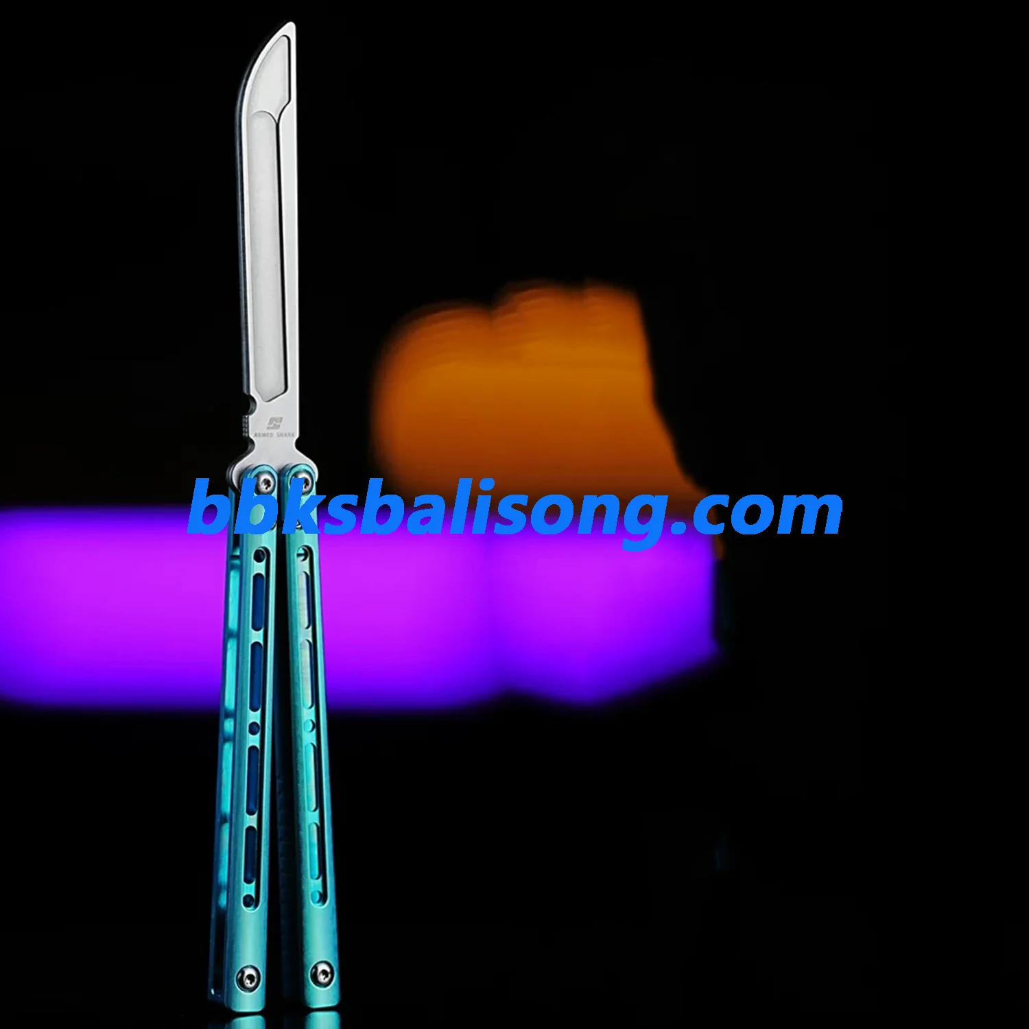 ARMED SHARK Sentinel V2 Balisong Clone Titanium Handle - Image 6