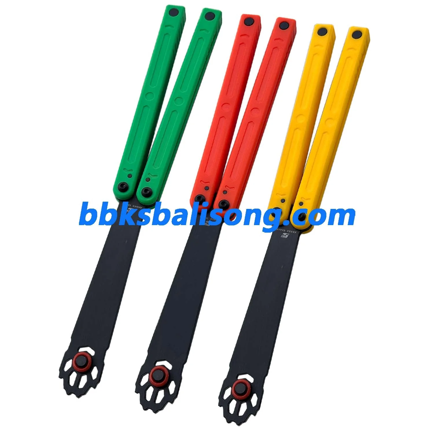 ARMED SHARK Squiddy-WH Balisong Trainer Clone CNC Acetal Material Bushings System - Image 2