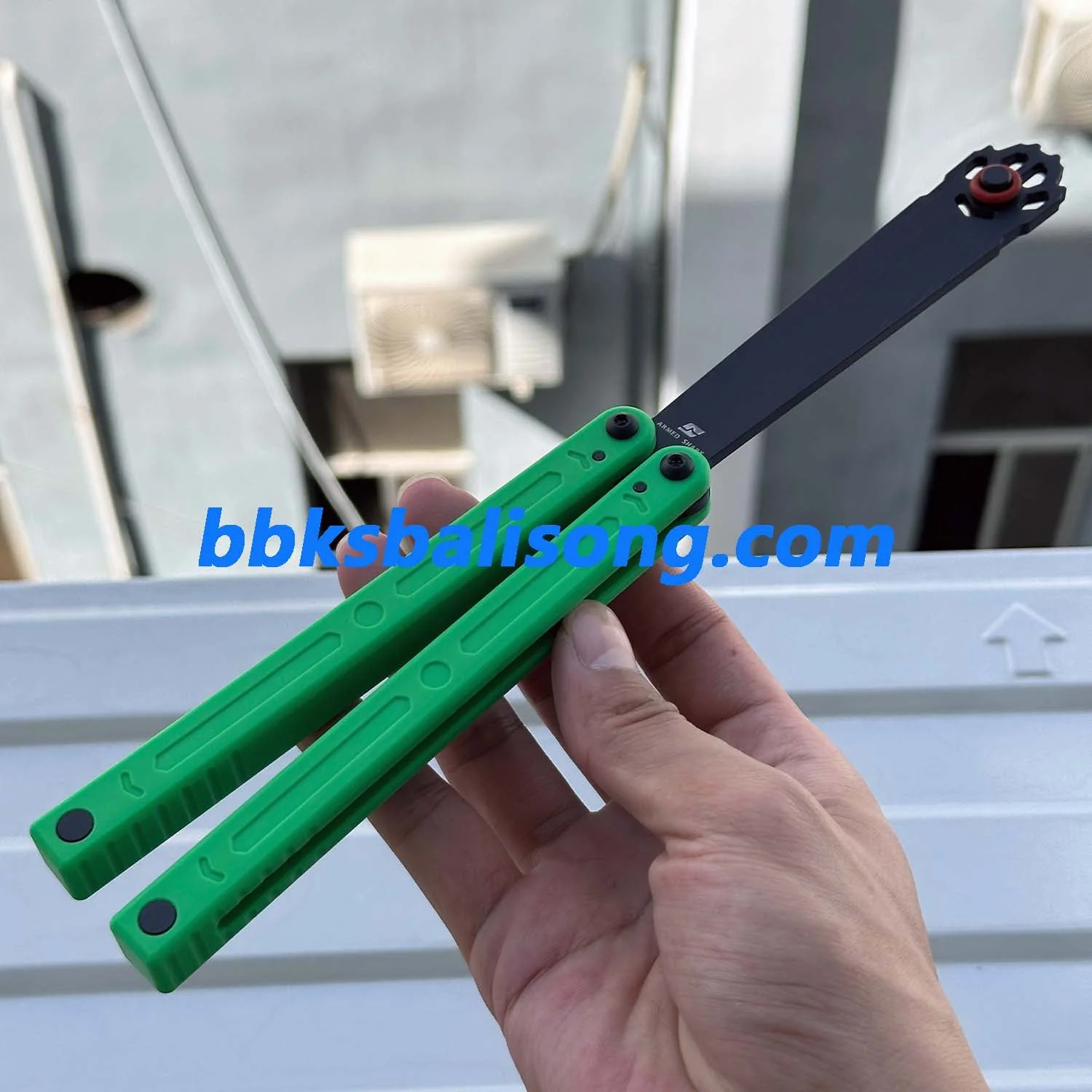 ARMED SHARK Squiddy-WH Balisong Trainer Clone CNC Acetal Material Bushings System - Image 8