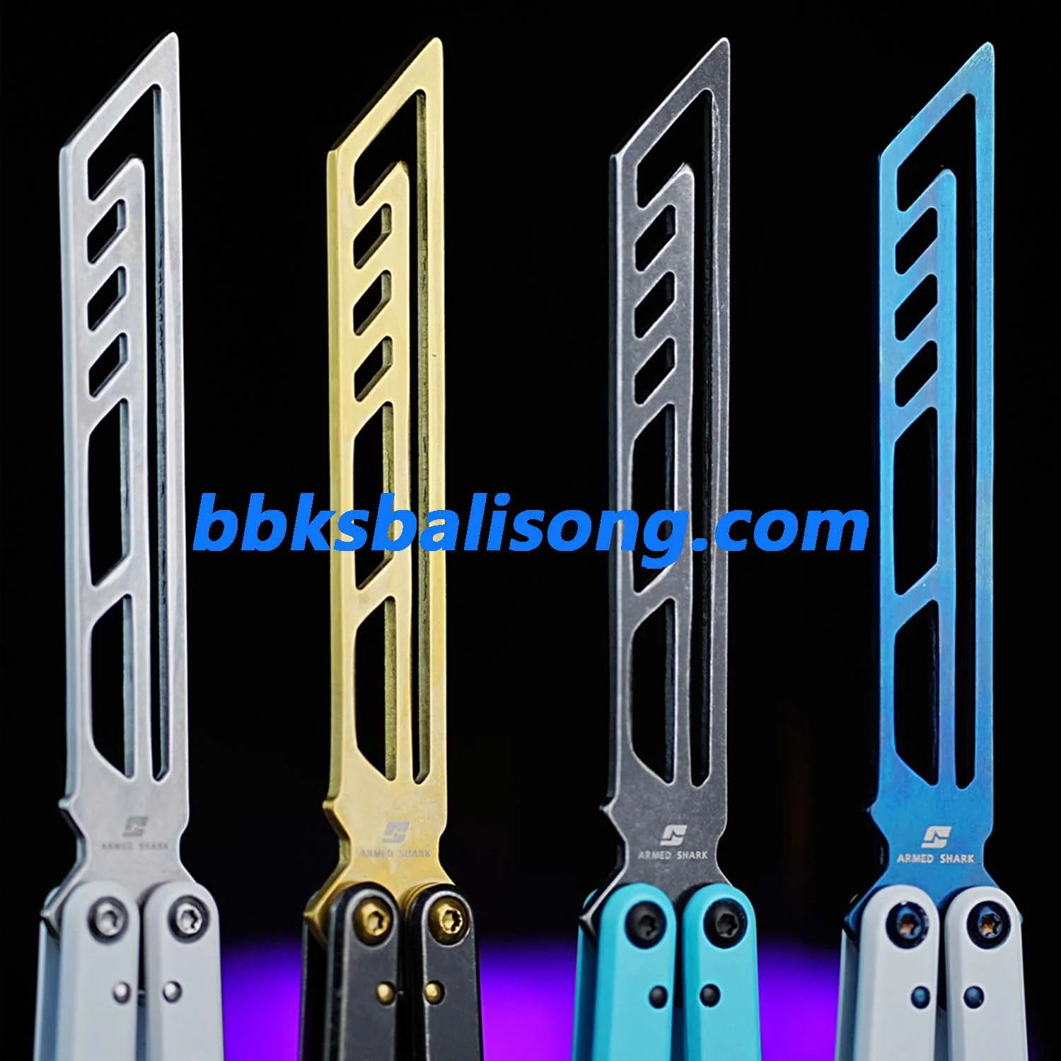 ARMED SHARK Steel Kraken V3 Balisong Clone Teflon Coating - Image 4