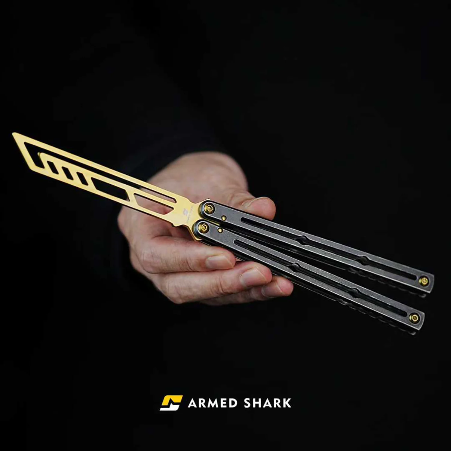 ARMED SHARK Steel Kraken V3 Balisong Clone Teflon Coating - Image 8