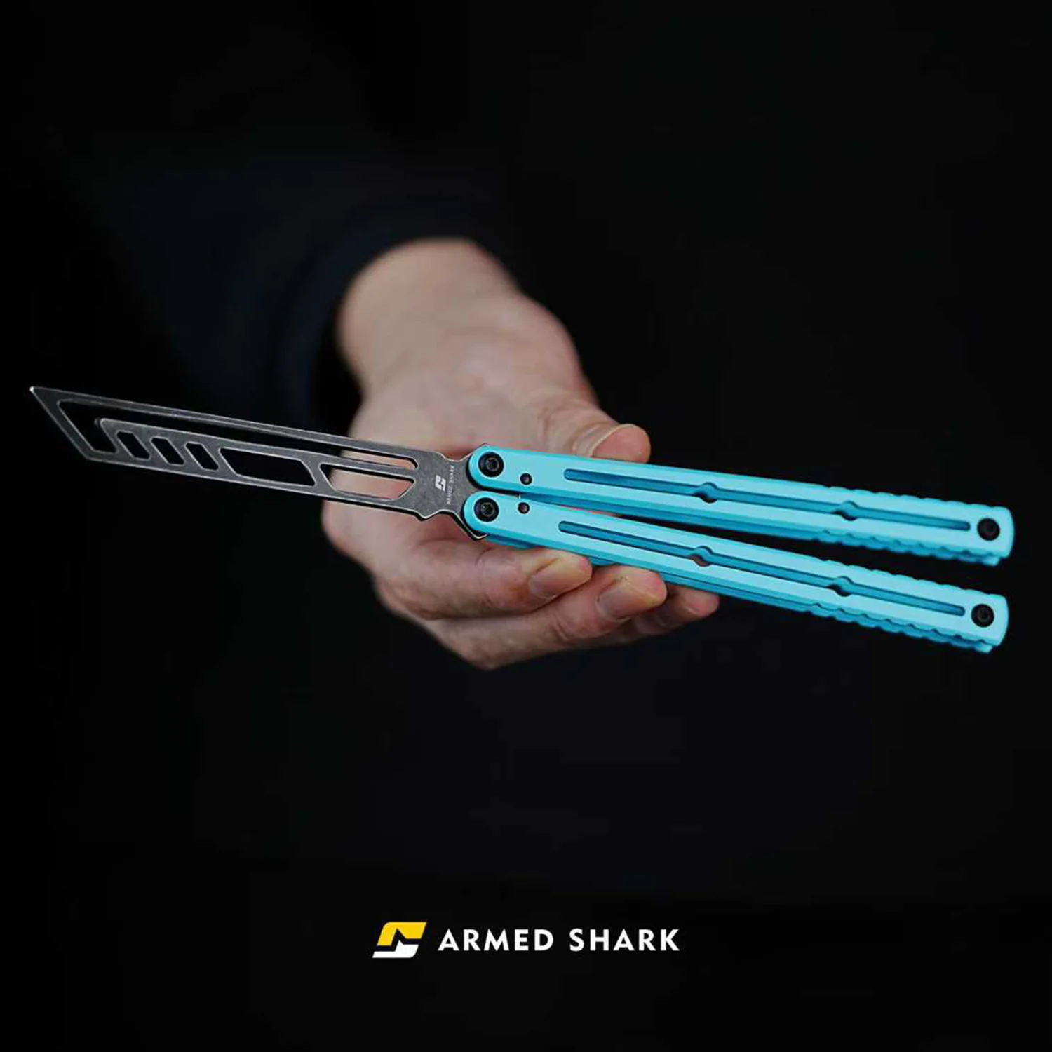 ARMED SHARK Steel Kraken V3 Balisong Clone Teflon Coating - Image 9