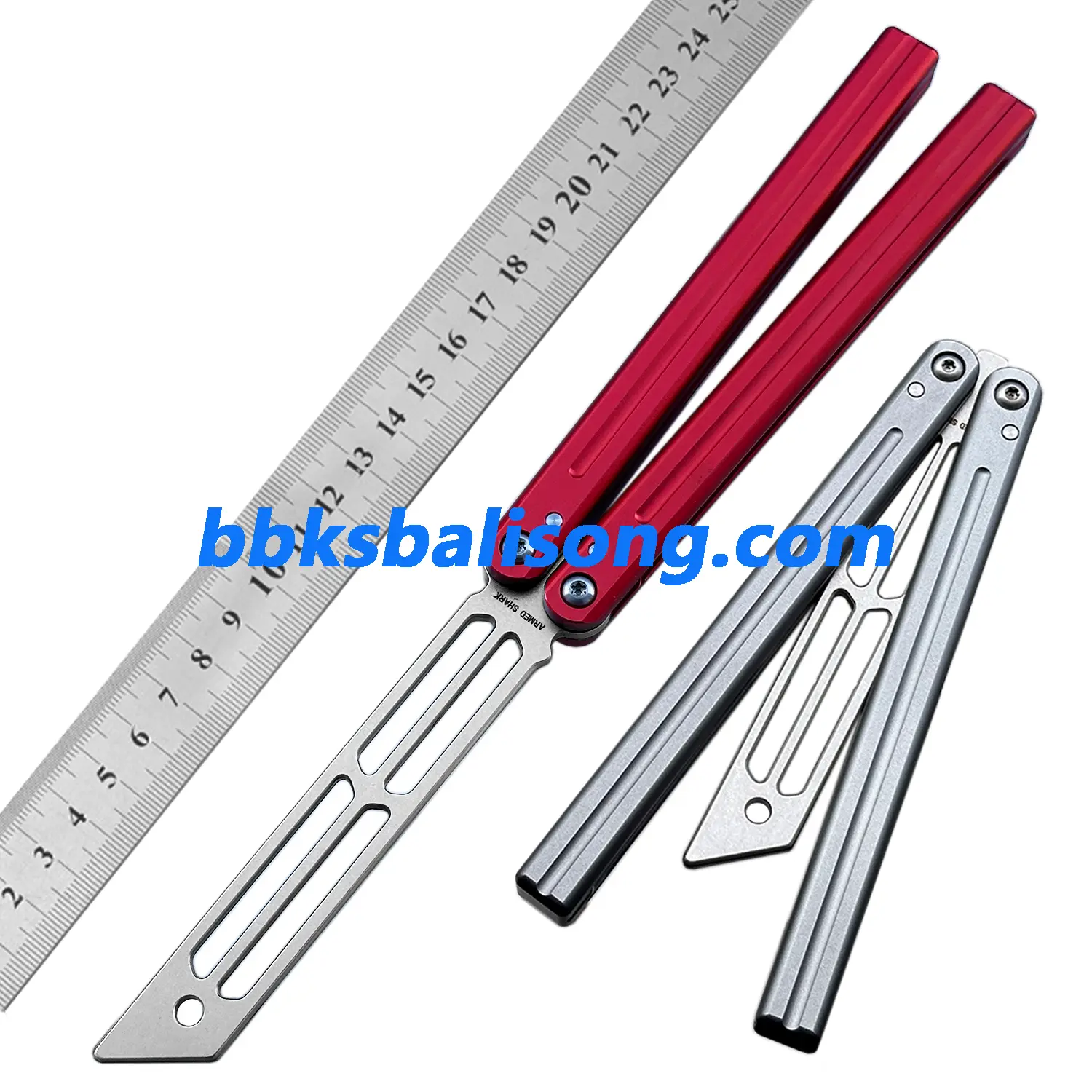 ARMED SHARK Triton V2 Balisong Clone 6061 Aluminum Handle - Image 3