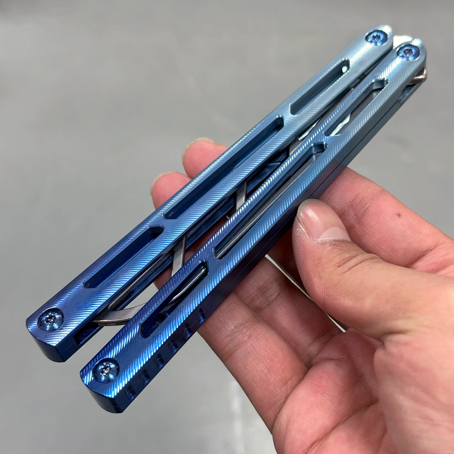 ARMED SHARK Tsunami Balisong Clone Titanium Chanwich Handle - Image 11