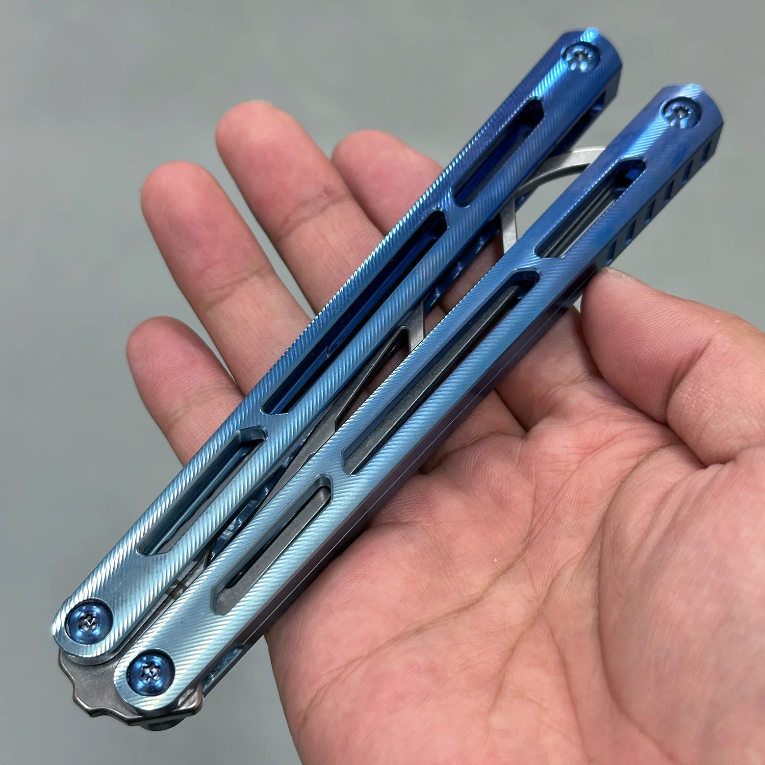 ARMED SHARK Tsunami Balisong Clone Titanium Chanwich Handle - Image 12
