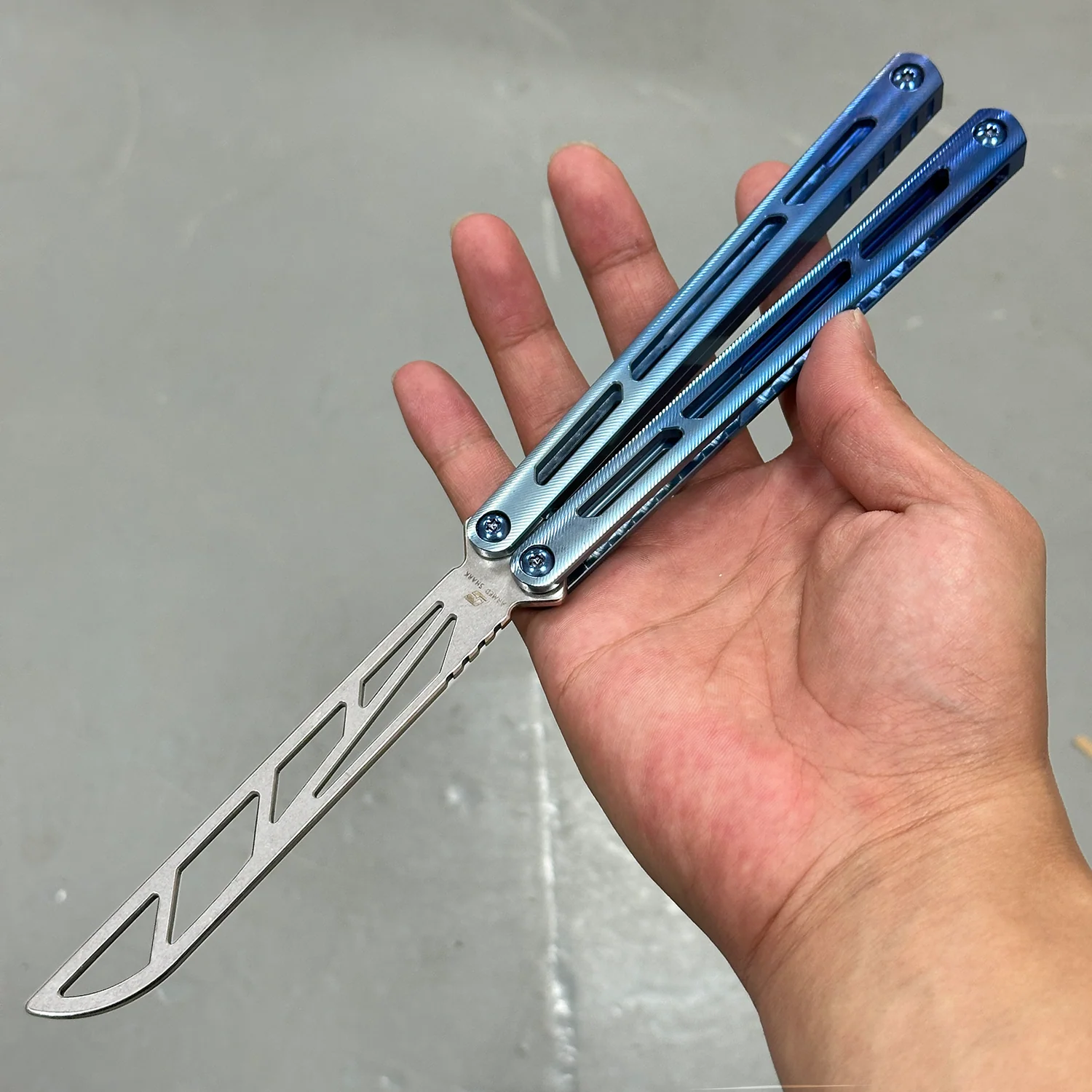 ARMED SHARK Tsunami Balisong Clone Titanium Chanwich Handle - Image 13