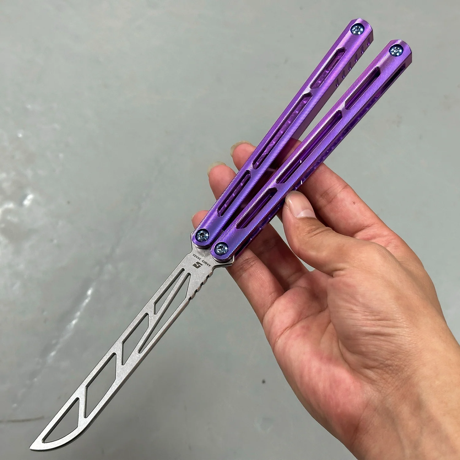 ARMED SHARK Tsunami Balisong Clone Titanium Chanwich Handle - Image 21