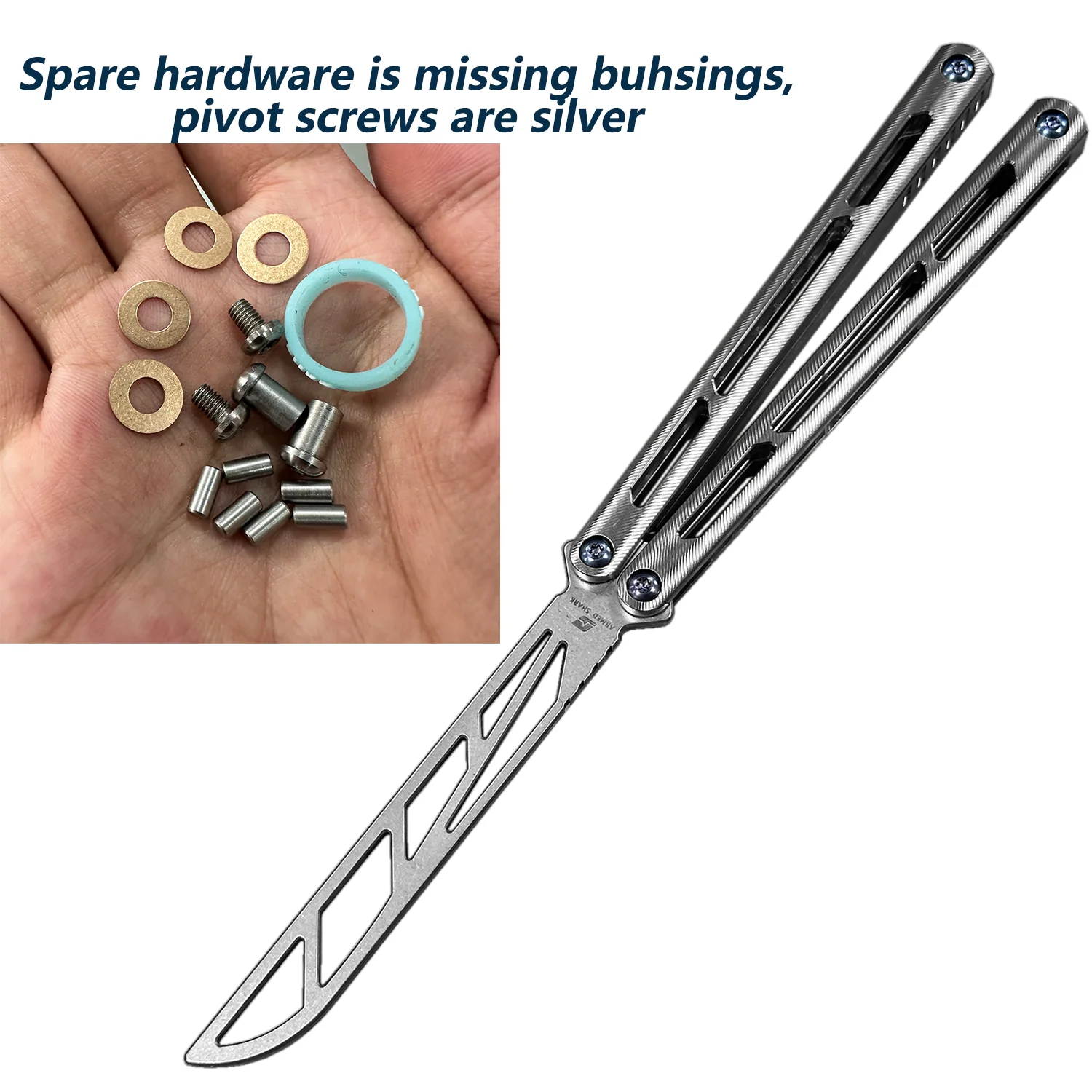 ARMED SHARK Tsunami Balisong Clone Titanium Chanwich Handle - Image 23