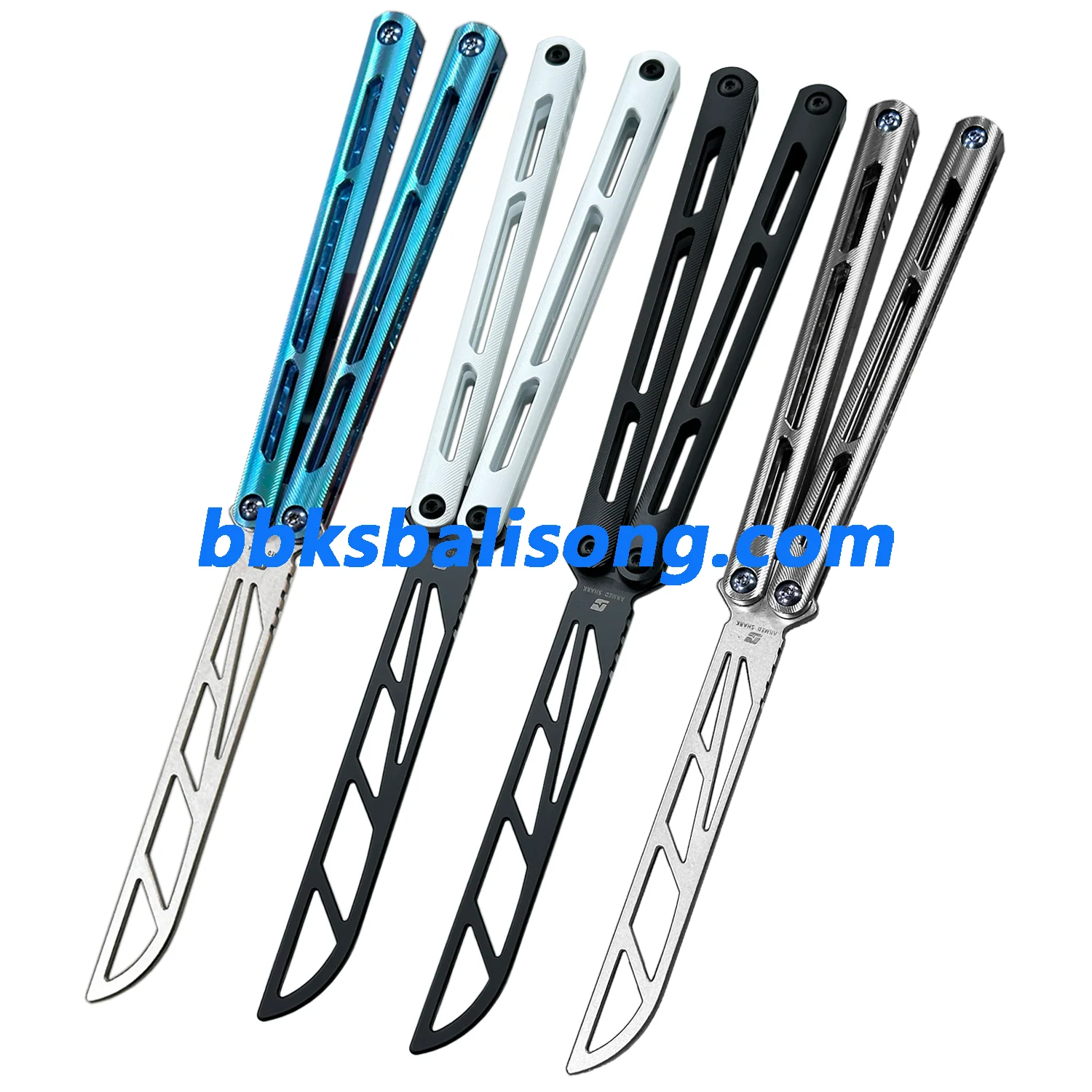 ARMED SHARK Tsunami Balisong Clone Titanium Chanwich Handle - Image 7