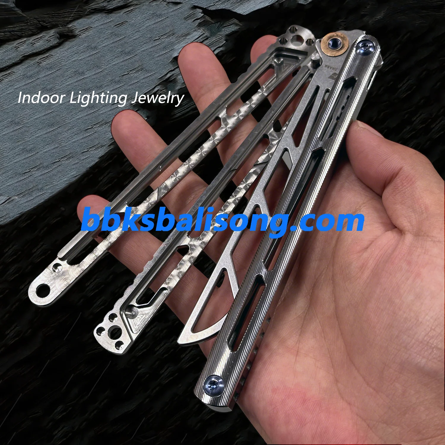 ARMED SHARK Tsunami Balisong Clone Titanium Chanwich Handle - Image 9