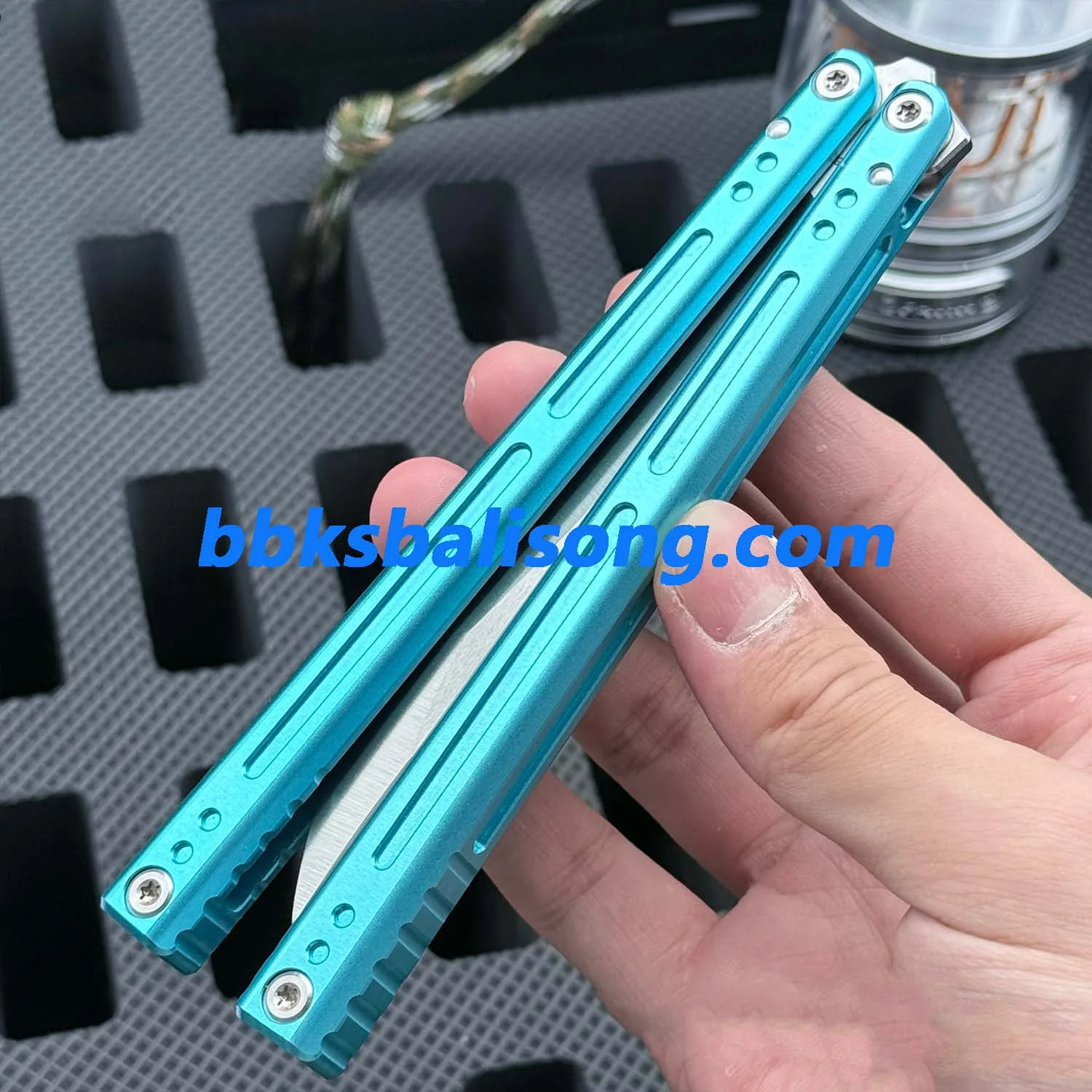 Asgard Blue Sky Original Balisong 7075 Aluminum Bushings System - Image 10