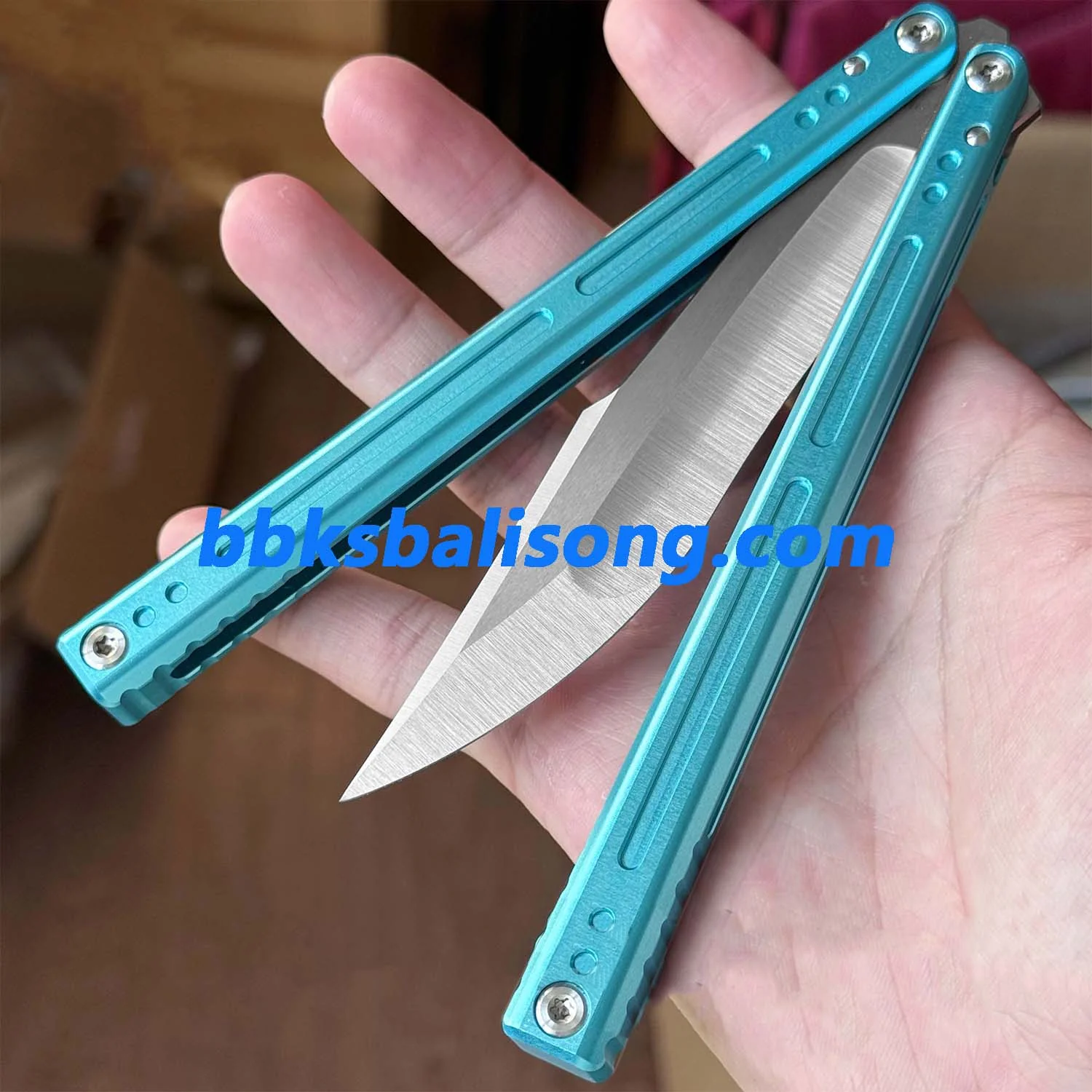Asgard Blue Sky Original Balisong 7075 Aluminum Bushings System - Image 4