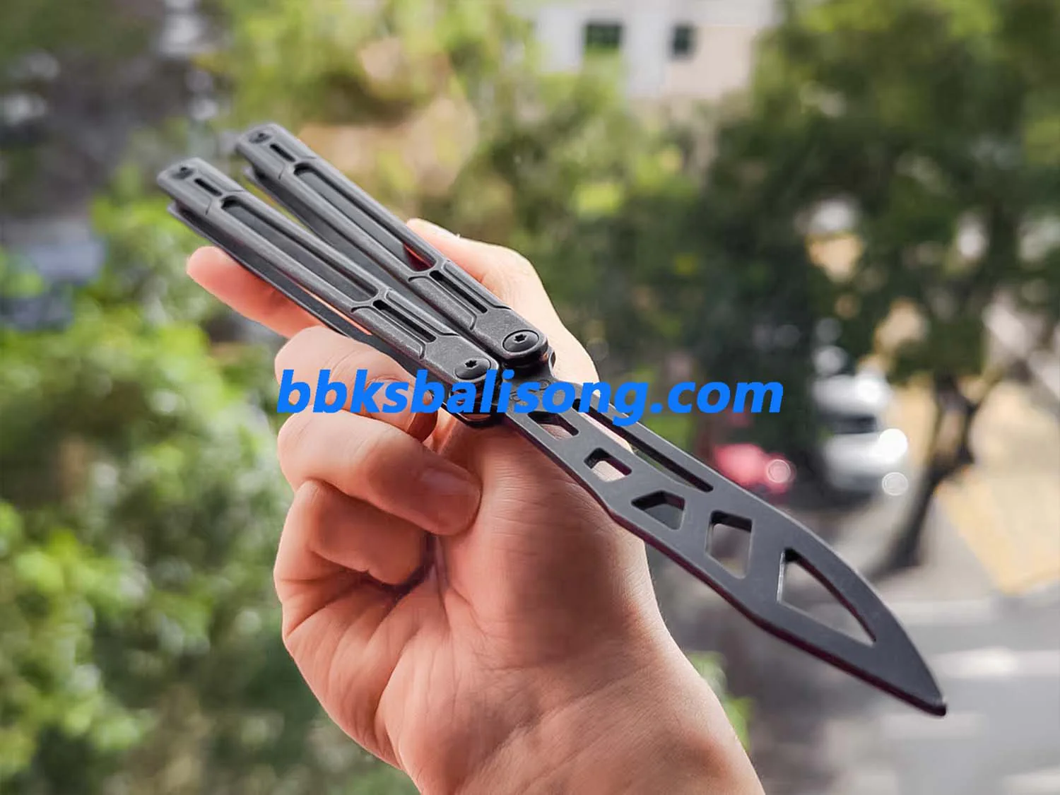 Asgard Steel Cygnus Balisong Stainless Steel Handle Bushings System - Image 6