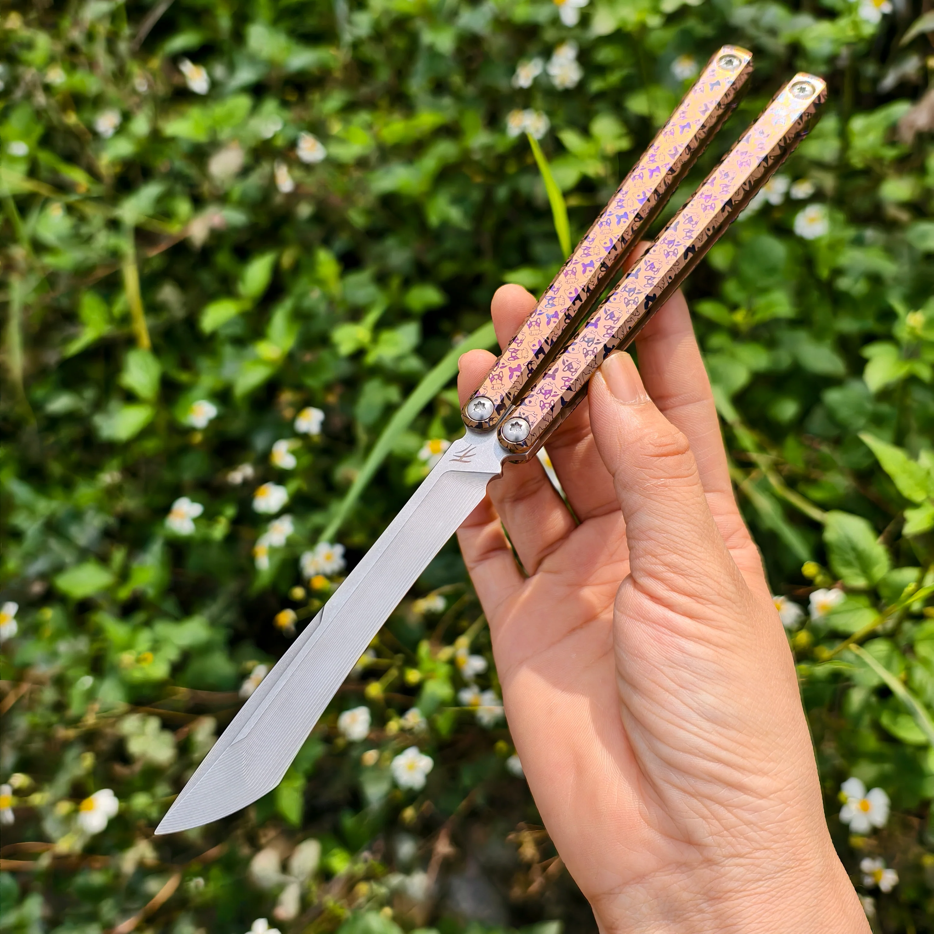 Baliplus Gaboon Balisong Clone Titanium Handle - Image 3