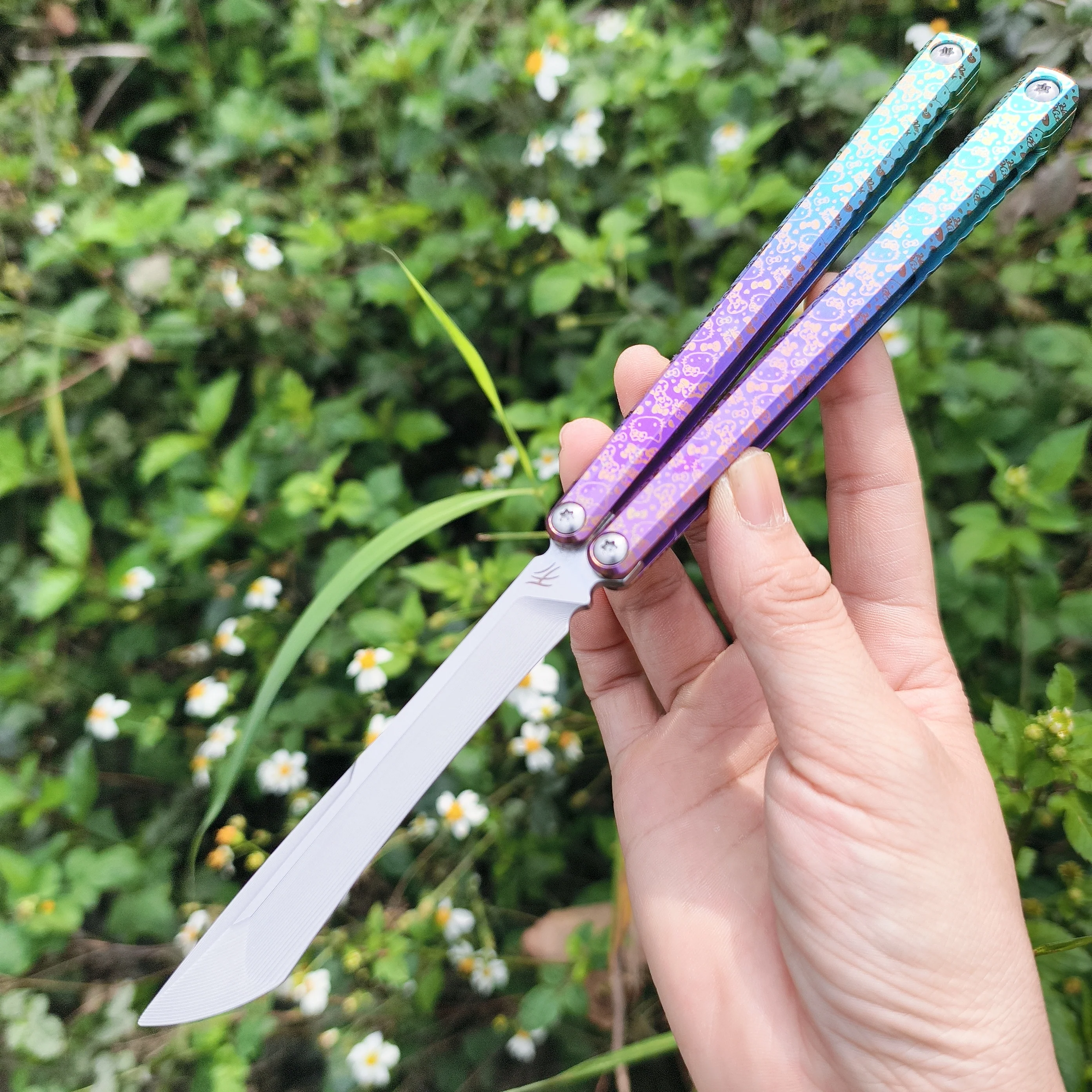Baliplus Gaboon Balisong Clone Titanium Handle - Image 4