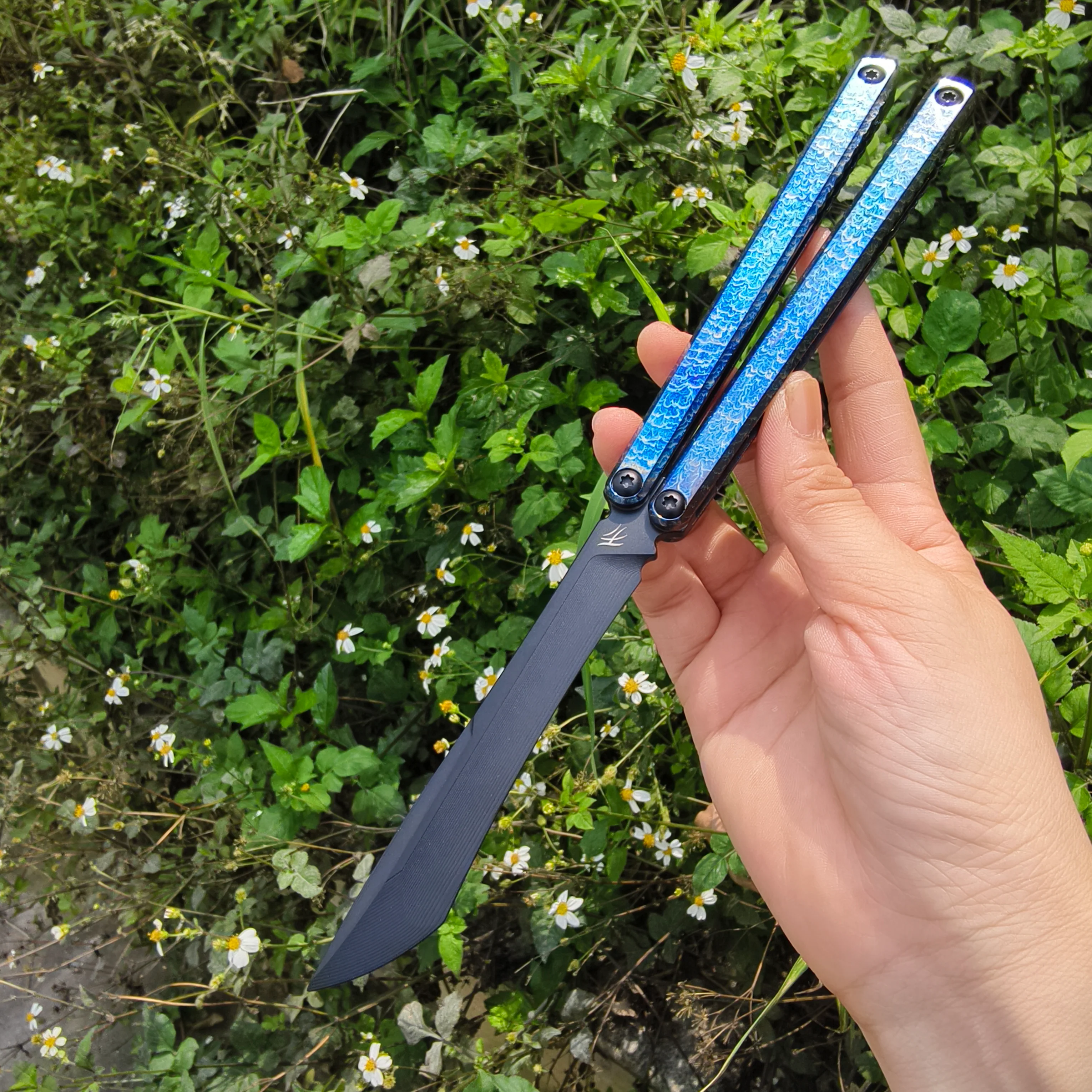 Baliplus Gaboon Balisong Clone Titanium Handle - Image 5