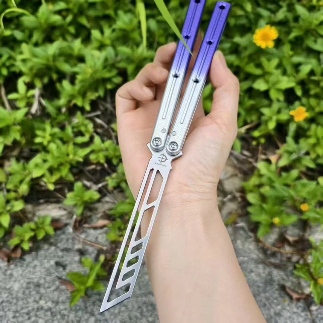 Baliplus Speed Channel Krake Raken (Kraken) V3 Balisong Trainer Clone Glossy Handle - Image 19