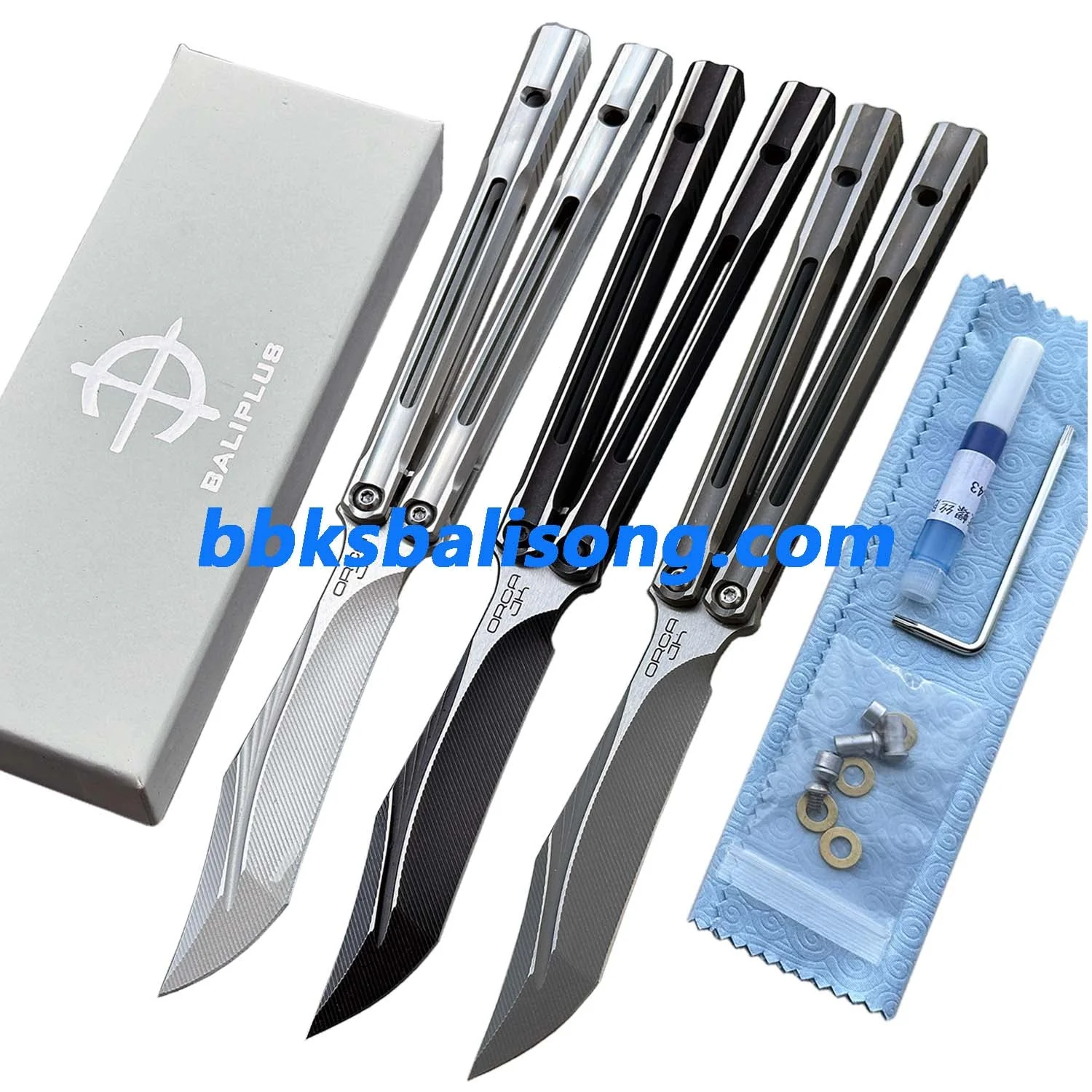 Baliplus Orca V2 Balisong Clone Titanium Handle Bushings System - Image 11