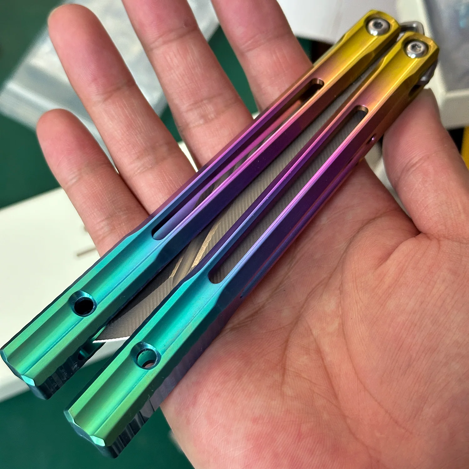 Baliplus Orca V2 Balisong Clone Titanium Handle Bushings System - Image 21