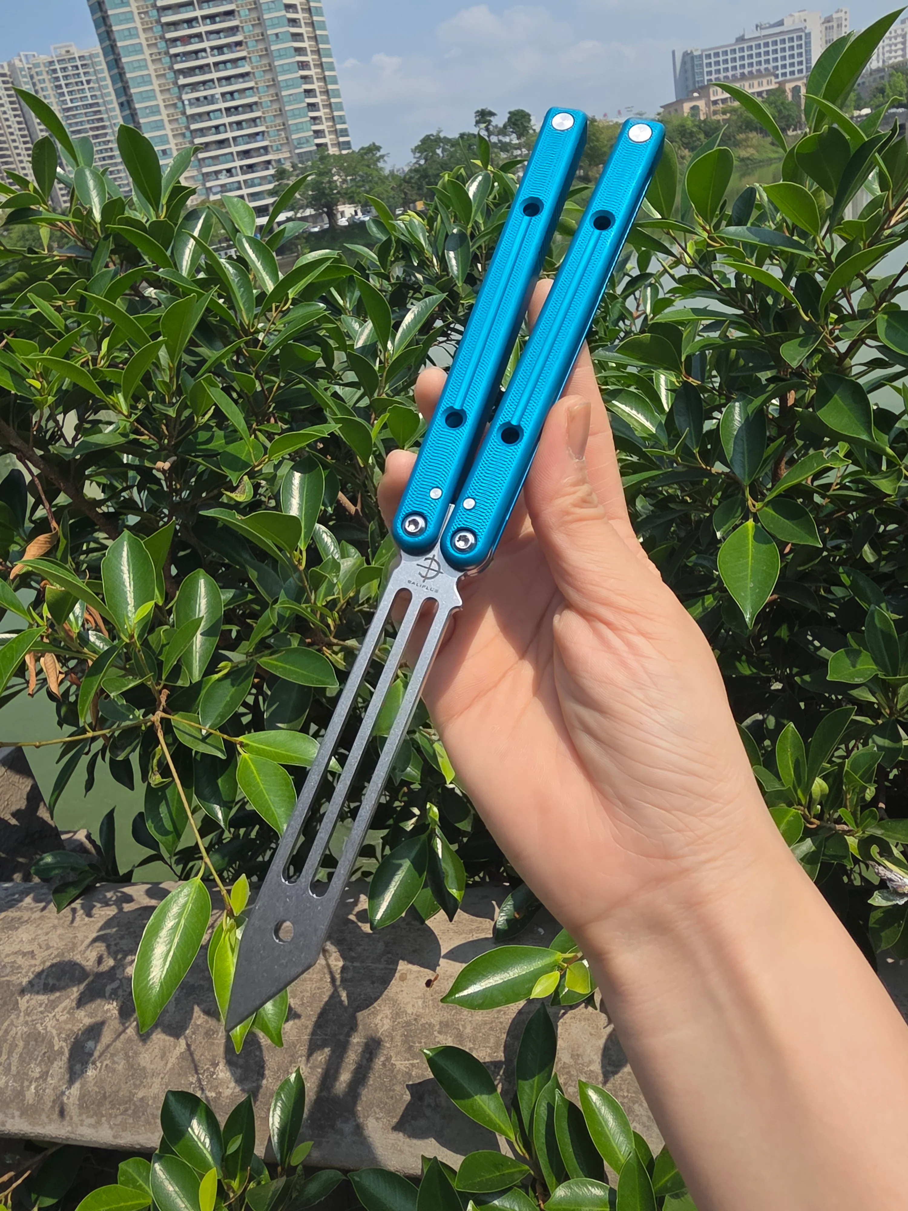 New Baliplus Squidtrainer V4 Balisong Clone 7075 Aluminum - Image 7