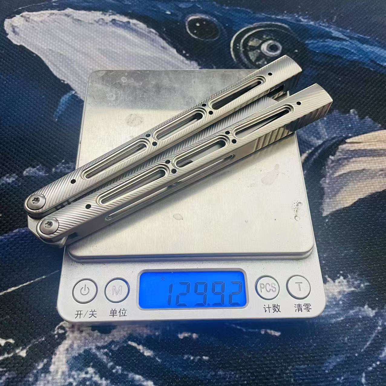 Banshu Chioni Balisong Clone Titanium Handle False Edge - Image 14