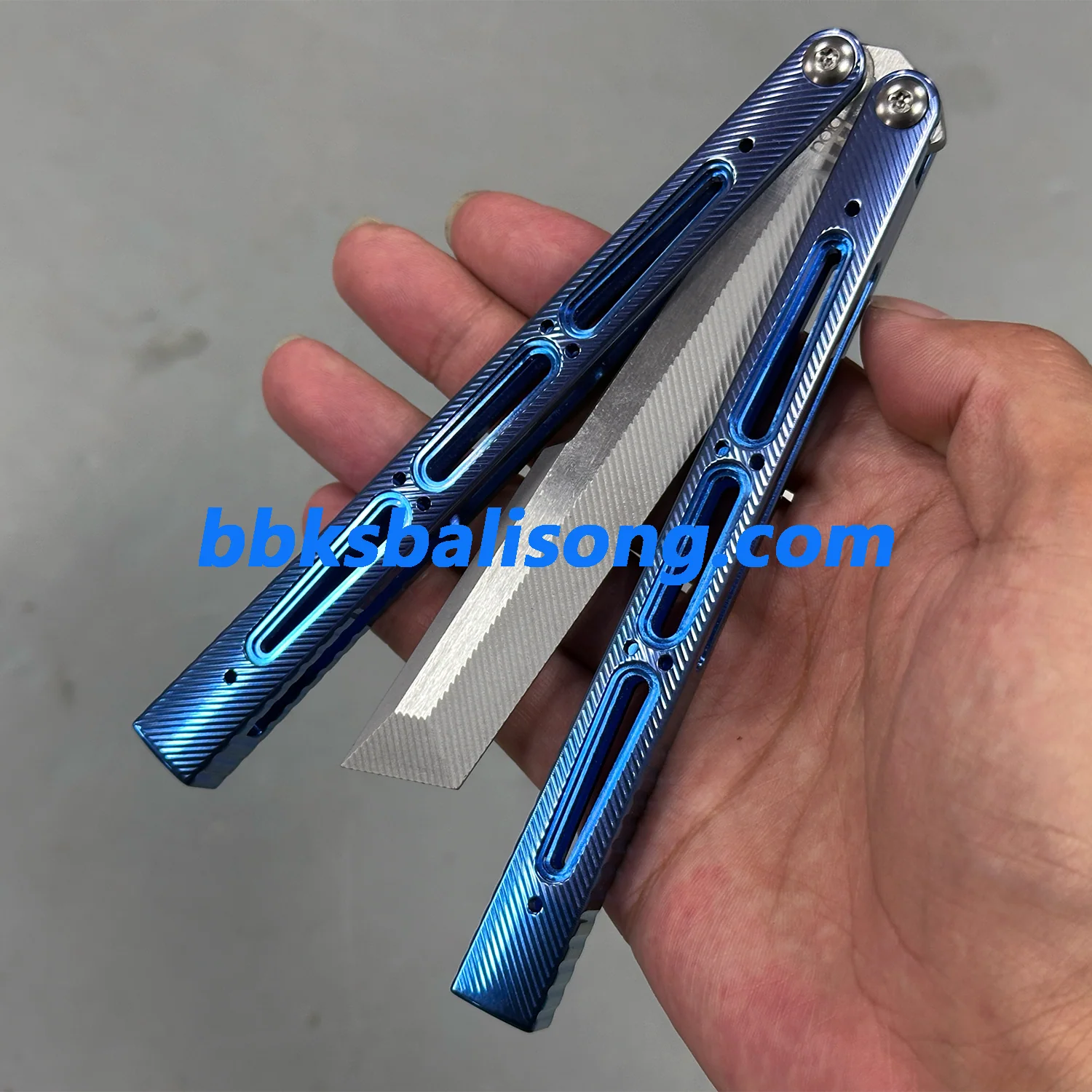 Banshu Chioni Balisong Clone Titanium Handle False Edge - Image 16