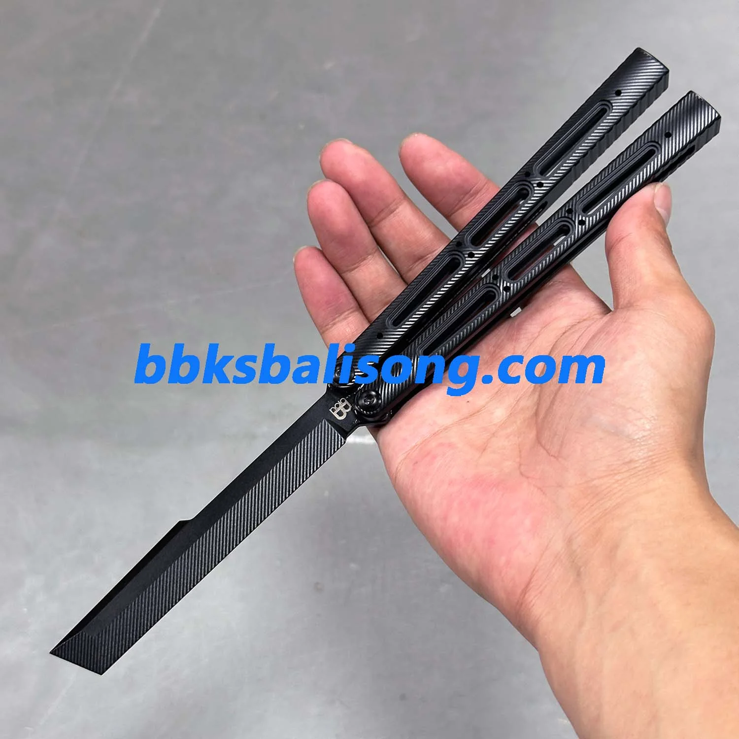 Banshu Chioni Balisong Clone Titanium Handle False Edge - Image 4
